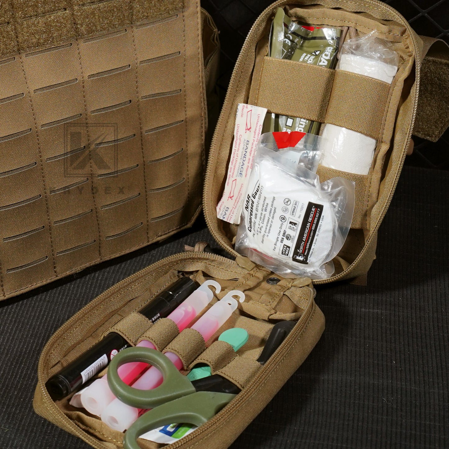 Krydex Tactical Rip Away Medical Pouch Tear Off First Aid IFAK Pouch Trauma Bag Molle & Belt Outdoor Emergency Survival Bag