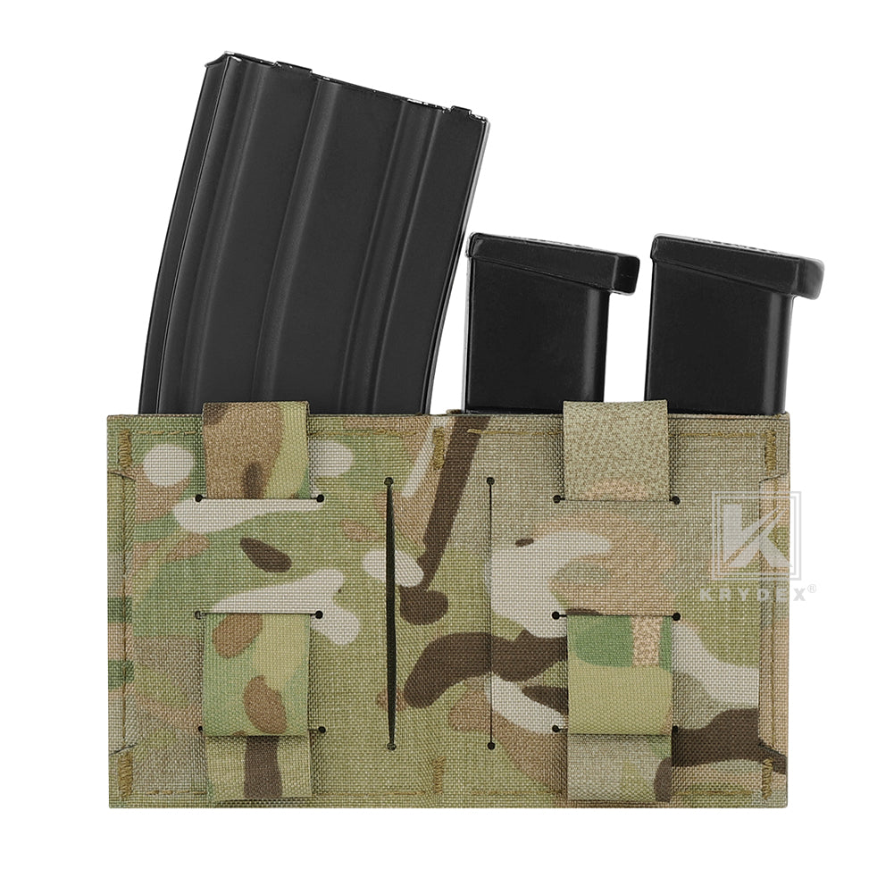 Krydex Tactical Double 9mm & 5.56 Magazine Pouch Mag Holder Duty Belt & Molle Compatible
