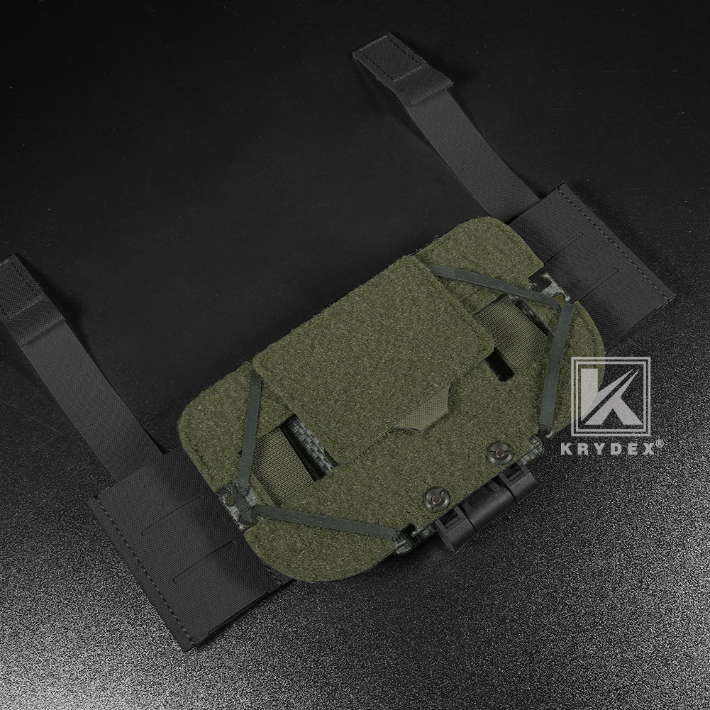 Krydex Tactical Chest Rig MOLLE Panel Front Chest Holder Bridge Phone Mount for D3CR MK3 MK4 UW SOP Rigs