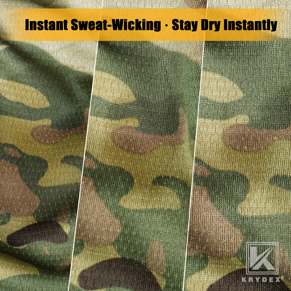 Krydex Tactical Face Mask Balaclava Camouflage Full Head Wrap Quick Dry Neck Gaiter UV Protection Hood for Motorcycle Cycling Hiking Hunting