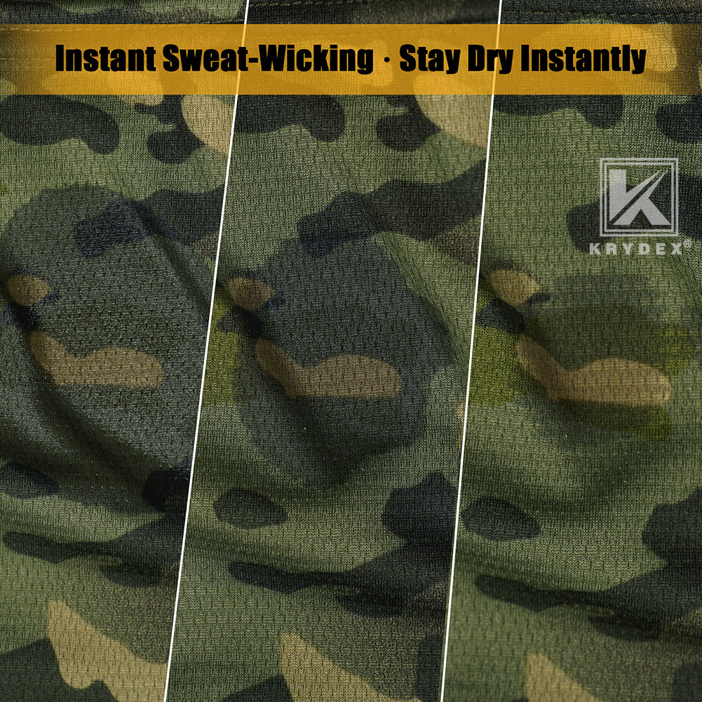 Krydex Tactical Face Mask Balaclava Camouflage Full Head Wrap Quick Dry Neck Gaiter UV Protection Hood for Motorcycle Cycling Hiking Hunting