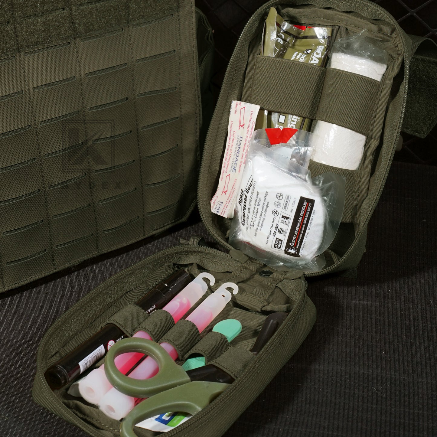 Krydex Tactical Rip Away Medical Pouch Tear Off First Aid IFAK Pouch Trauma Bag Molle & Belt Outdoor Emergency Survival Bag