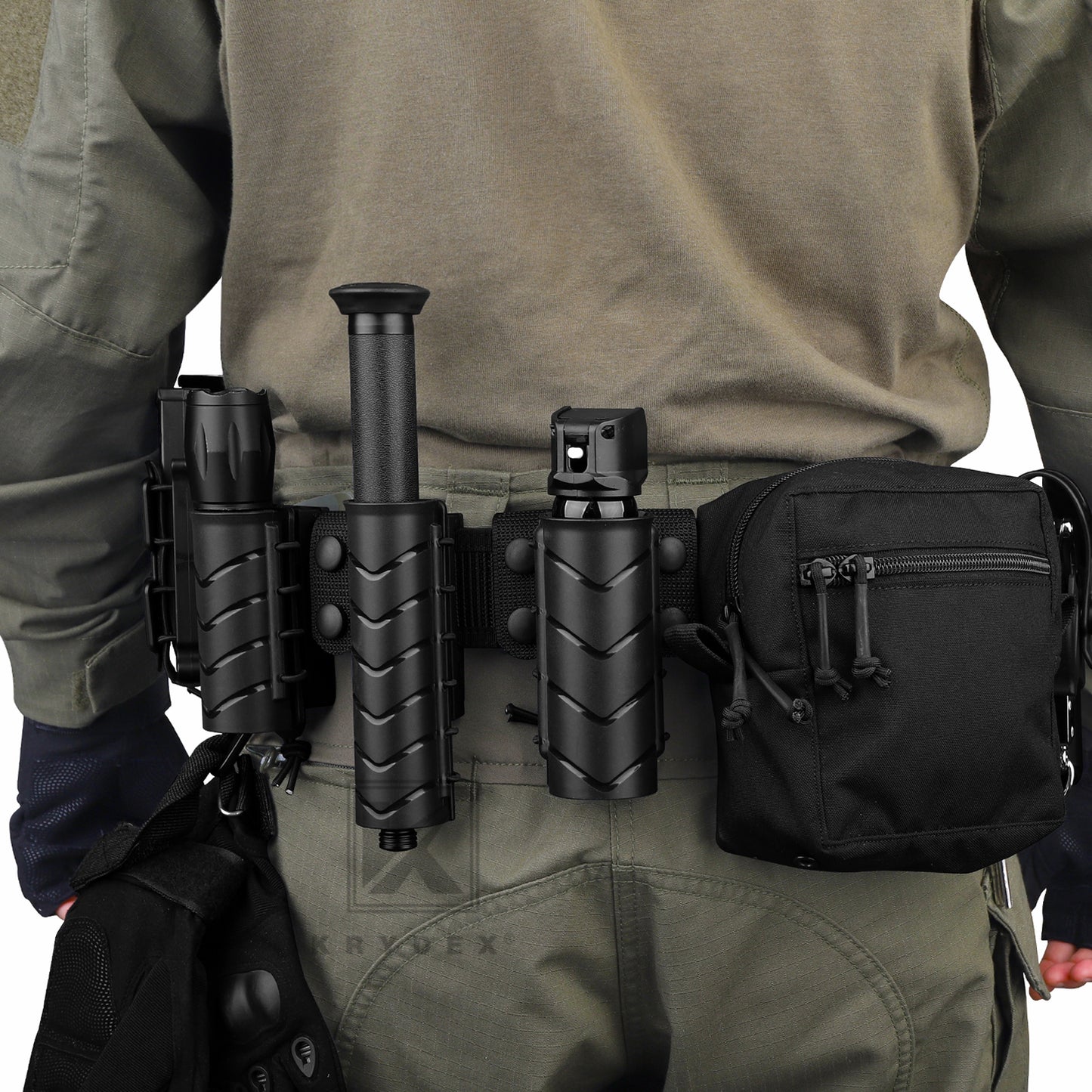 Krydex Baton Holder ASP Sentry Baton Pouch 6.3" - 7.75" - 9.0" - 9.5" Retracted Agent Baton Carry Case 360 Degree Rotating Policy Duty Belt 1.5" - 2.25"