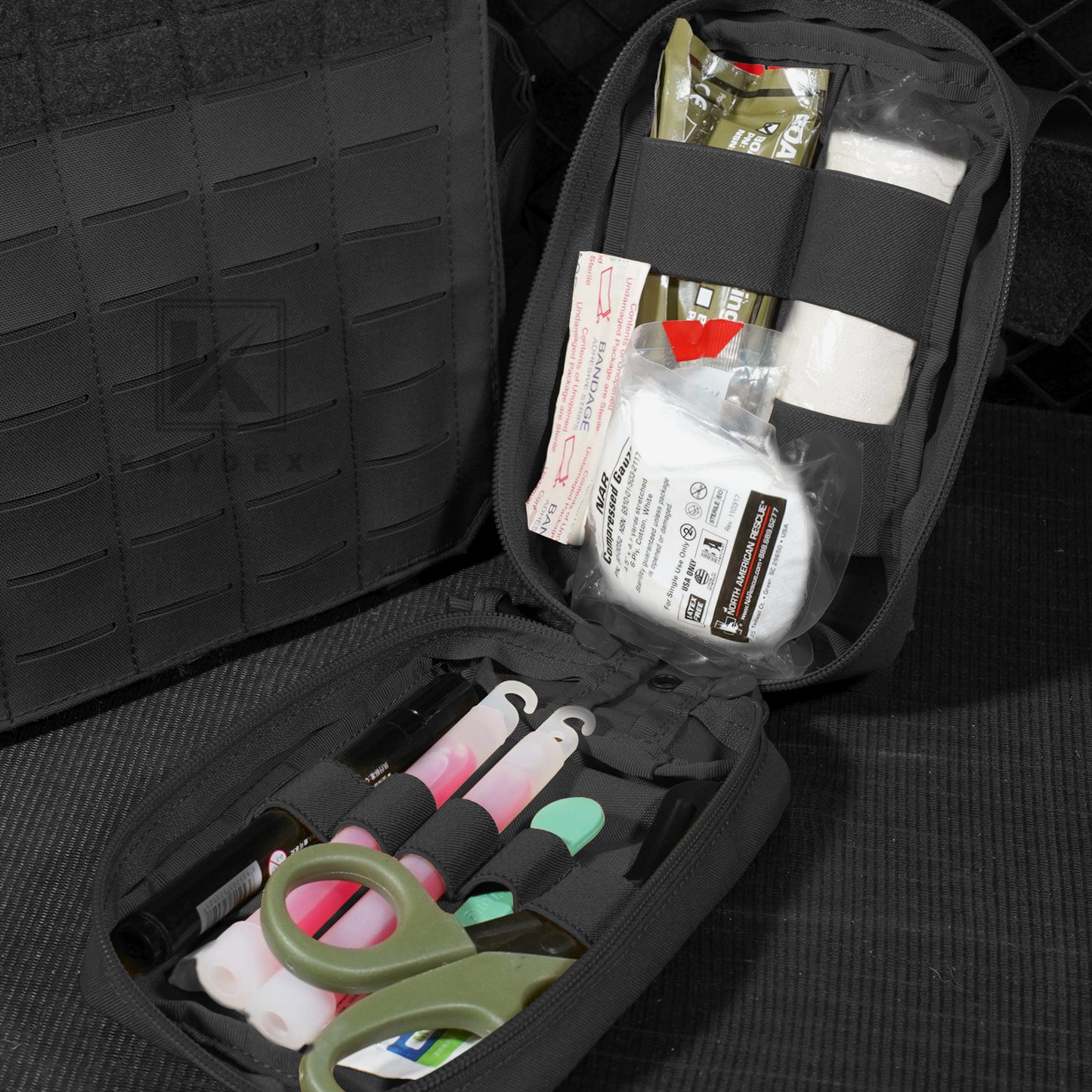 Krydex Tactical Rip Away Medical Pouch Tear Off First Aid IFAK Pouch Trauma Bag Molle & Belt Outdoor Emergency Survival Bag