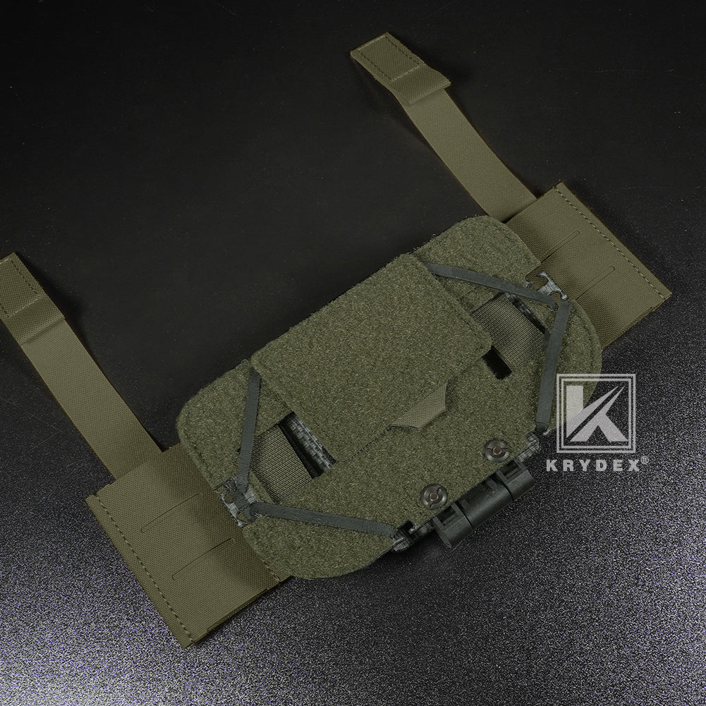 Krydex Tactical Chest Rig MOLLE Panel Front Chest Holder Bridge Phone Mount for D3CR MK3 MK4 UW SOP Rigs