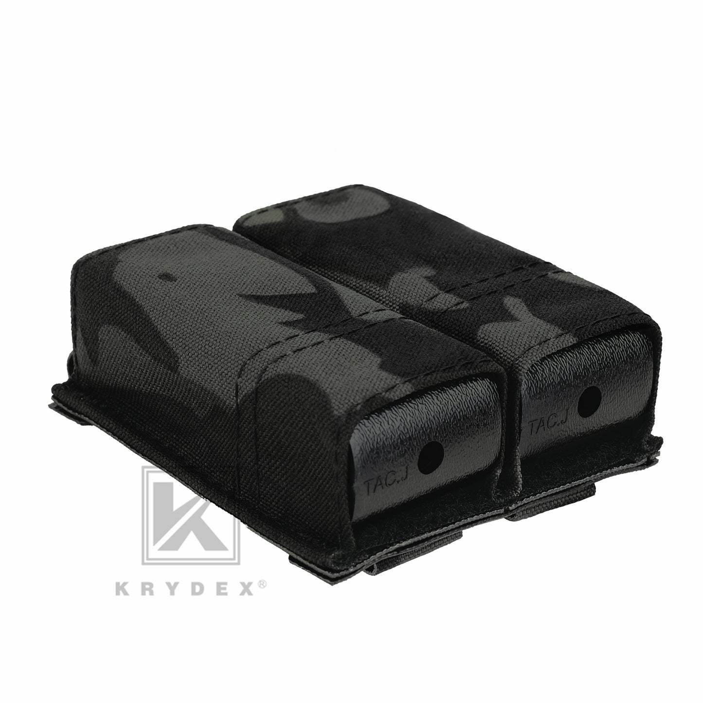 Krydex Tactical 9MM Pistol Magazine Pouch Double Stack .40 45 ACP Pistol Mag Holder Duty Belt & Molle Compatible