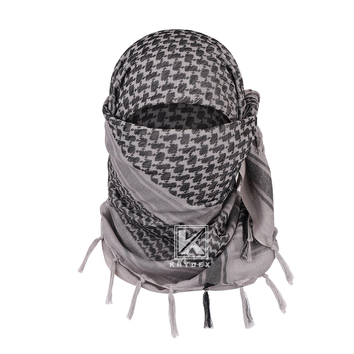 Krydex Tactical Scarf Headwrap Facecover Cotton Shemagh Breathable Balaclava Face Mask Neck Gaiter 43” x 43”