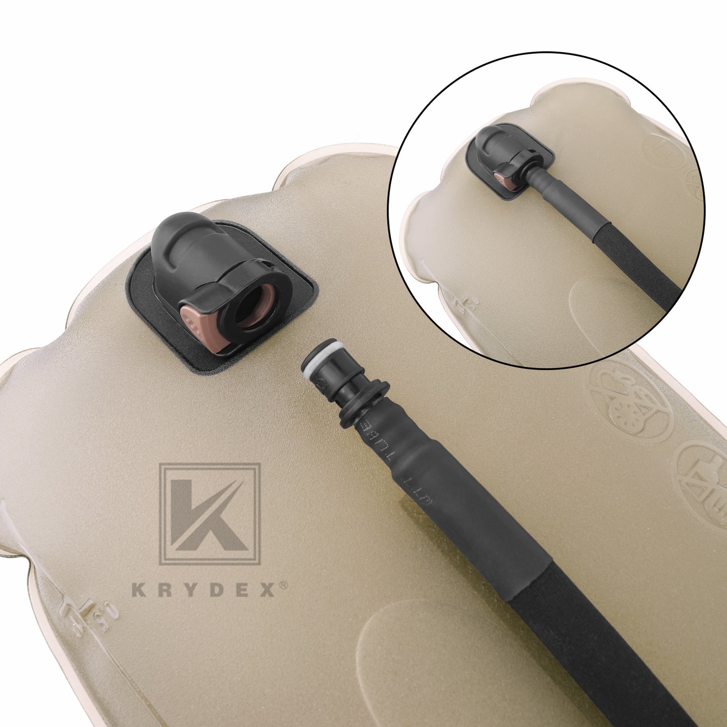 Krydex Tactical Hydration Pack 1.5L 50oz Water Bladder Carrier MOLLE for vest Hydro Backpack