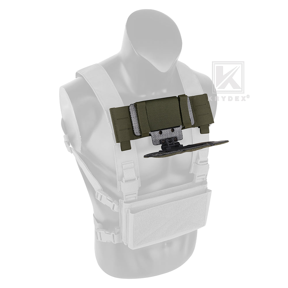 Krydex Tactical Chest Rig MOLLE Panel Front Chest Holder Bridge Phone Mount for D3CR MK3 MK4 UW SOP Rigs