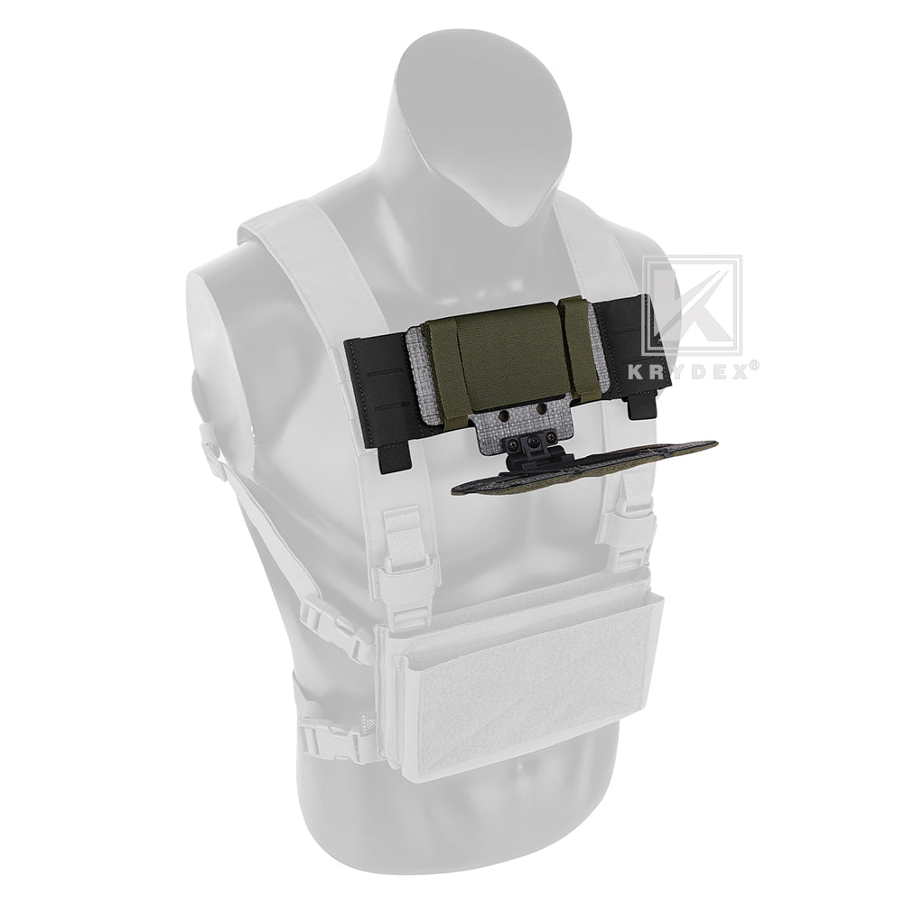 Krydex Tactical Chest Rig MOLLE Panel Front Chest Holder Bridge Phone Mount for D3CR MK3 MK4 UW SOP Rigs