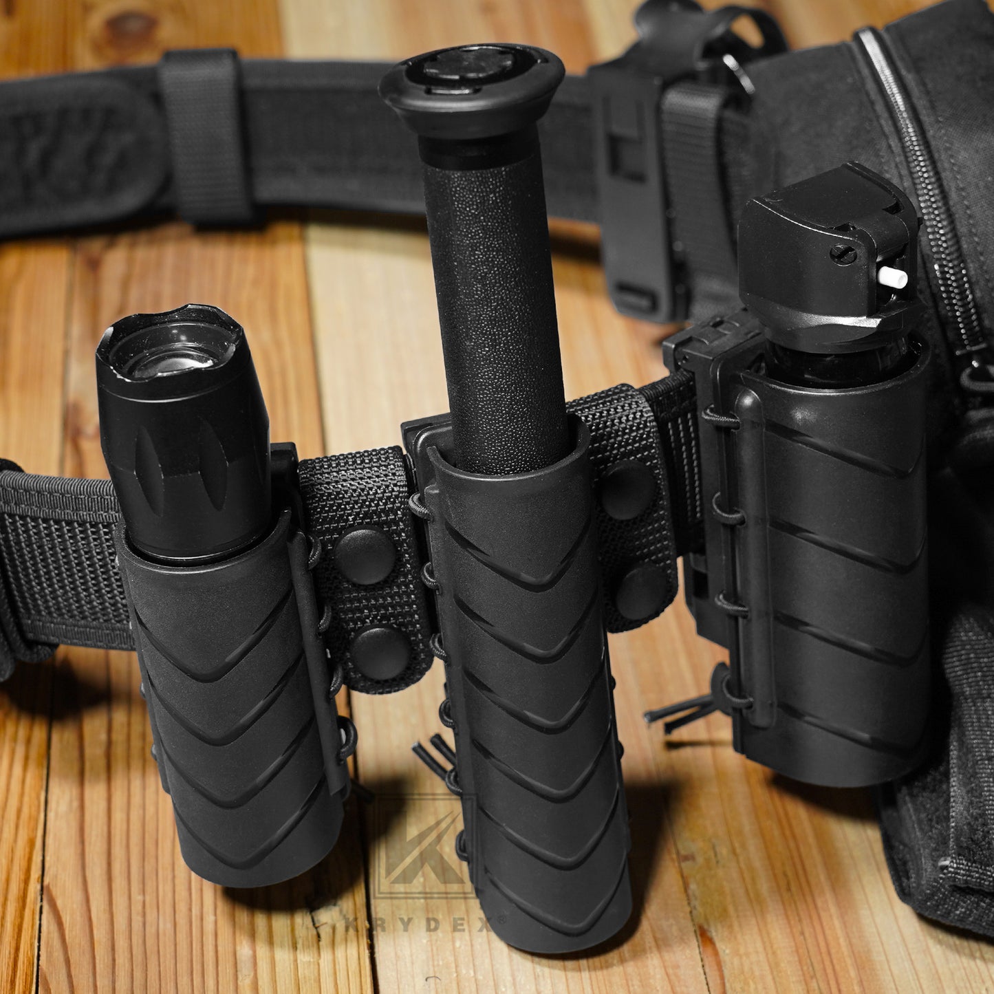 Krydex Baton Holder ASP Sentry Baton Pouch 6.3" - 7.75" - 9.0" - 9.5" Retracted Agent Baton Carry Case 360 Degree Rotating Policy Duty Belt 1.5" - 2.25"