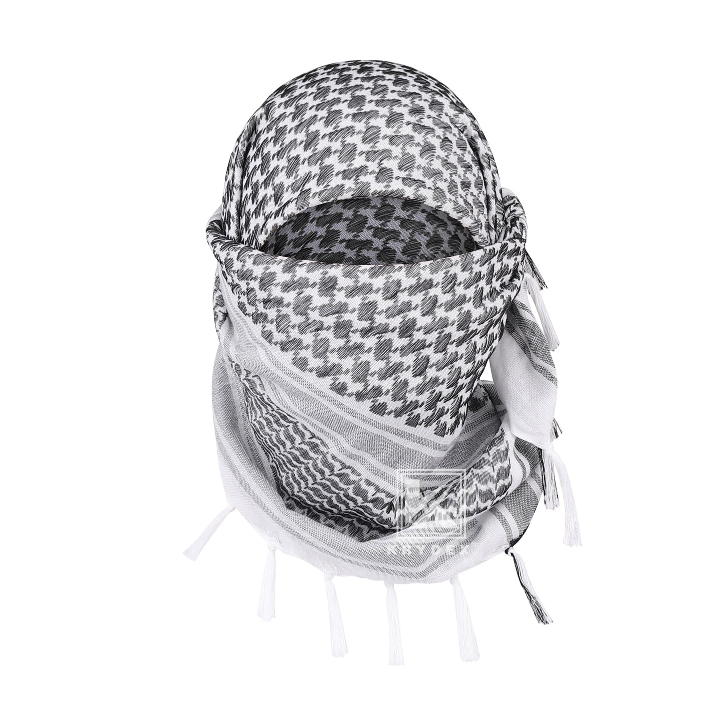 Krydex Tactical Scarf Headwrap Facecover Cotton Shemagh Breathable Balaclava Face Mask Neck Gaiter 43” x 43”