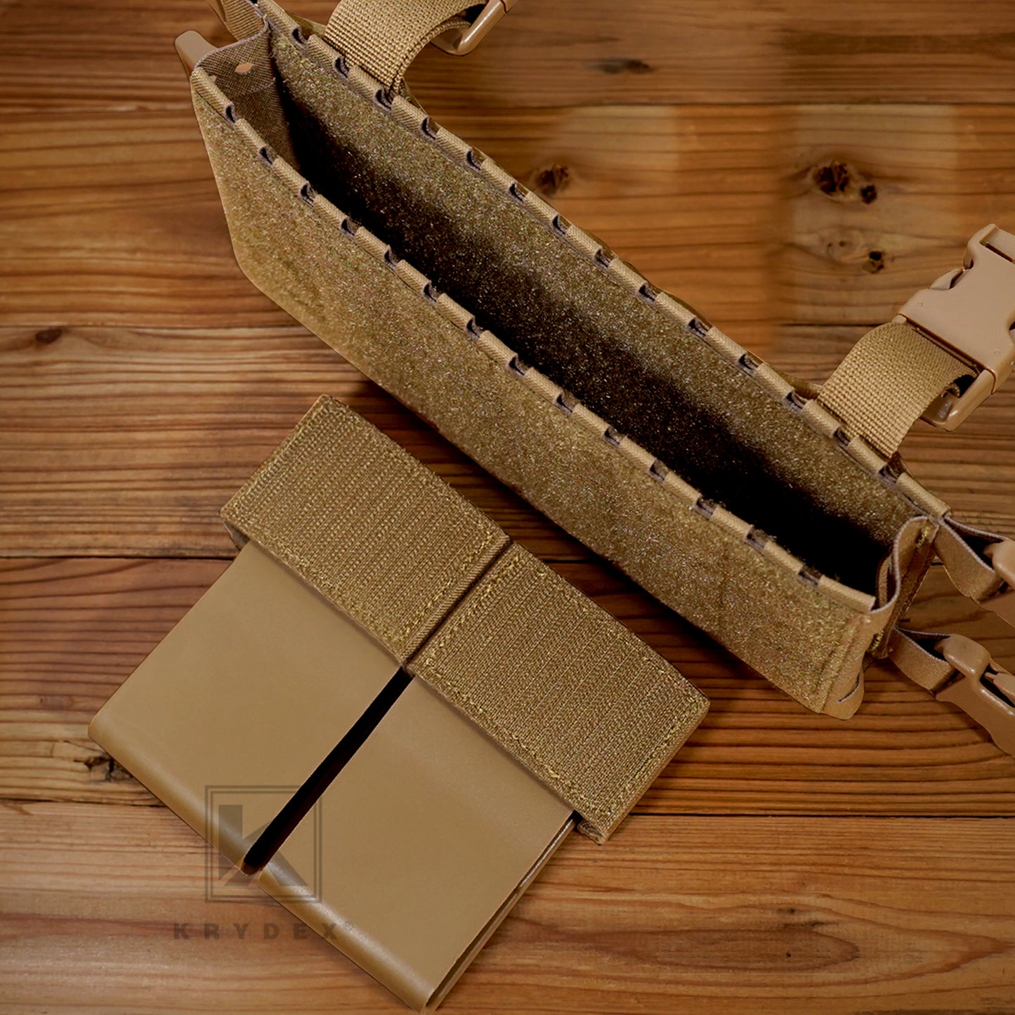 Krydex Tactical 556 Double Mag Insert Magazine Pouch D3CR Chest Rig MK3 Tactical Vest Placard Kangaroo