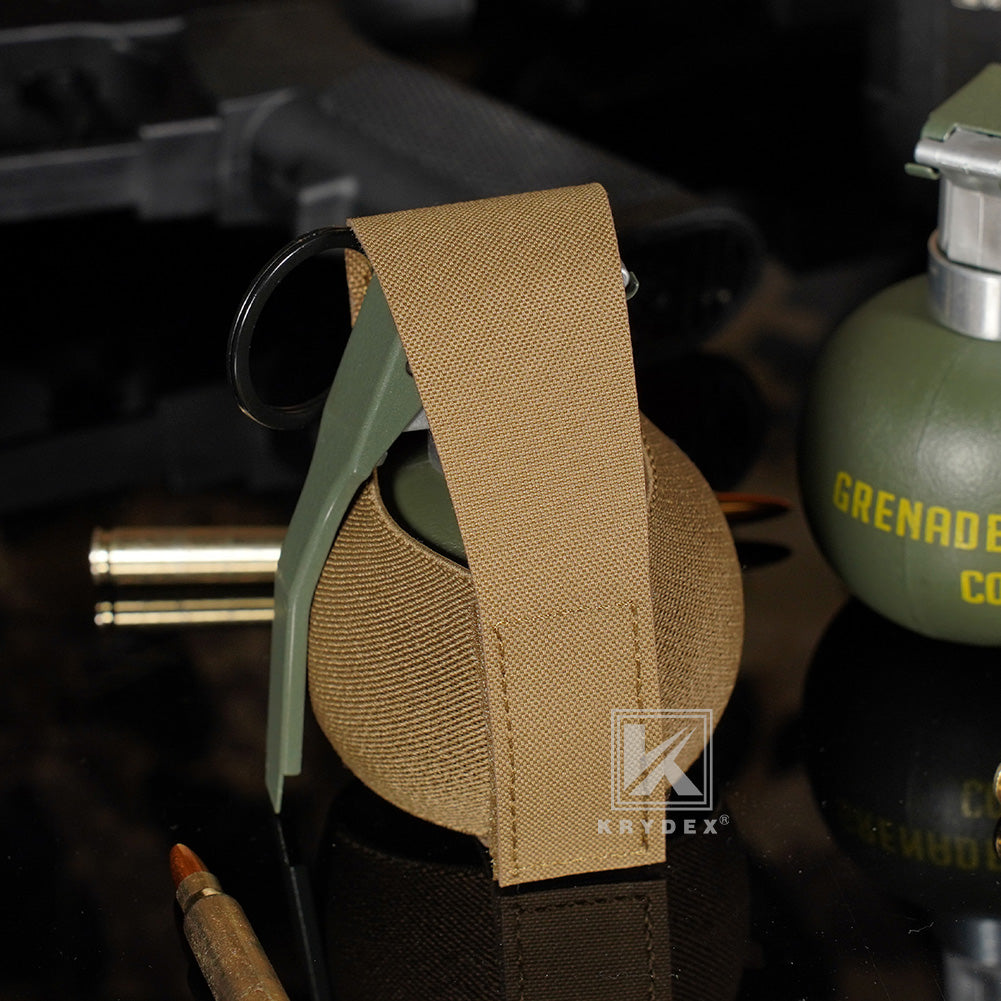 Krydex Tactical Elastic Frag Grenade Pouch MOLLE PALS & Belt system