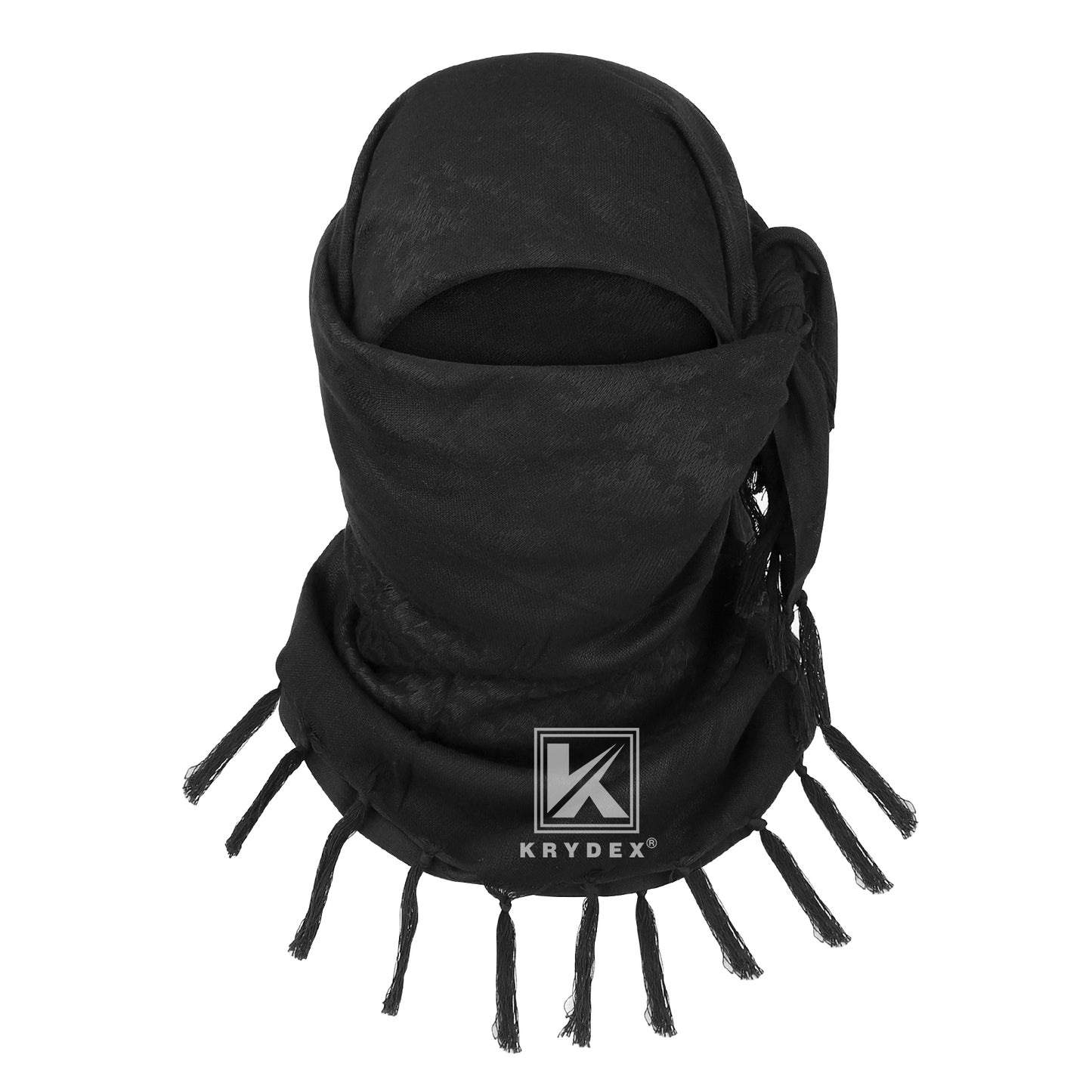 Krydex Tactical Scarf Headwrap Facecover Cotton Shemagh Breathable Balaclava Face Mask Neck Gaiter 43” x 43”