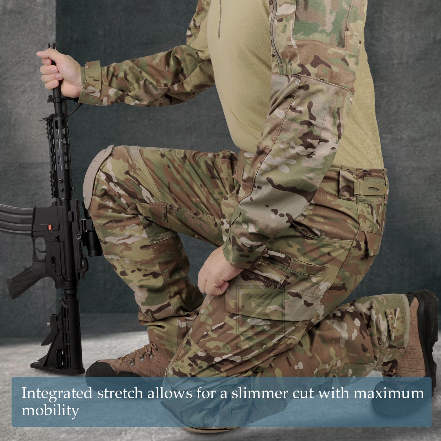 Krydex Tactical Men’s Combat Pants with Knee Pads Uniform Trousers