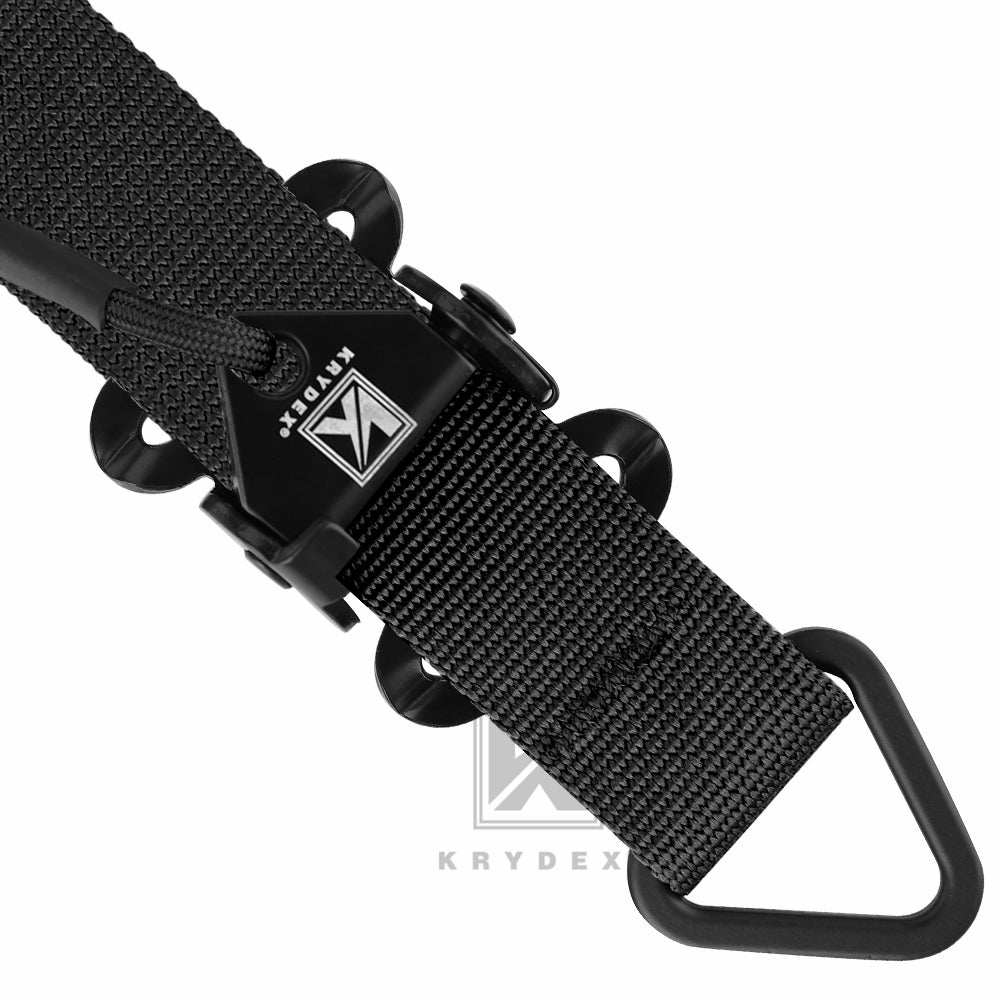KRYDEX Tactical Rifle Single Point Sling Padded Modular Sub Gun Shoulder Strap Slingster Rapid Adjust