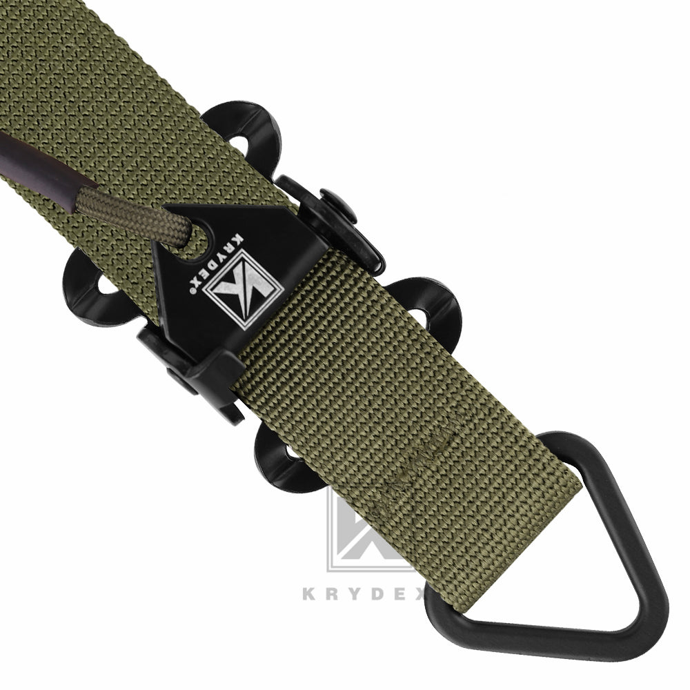 KRYDEX Tactical Rifle Single Point Sling Padded Modular Sub Gun Shoulder Strap Slingster Rapid Adjust