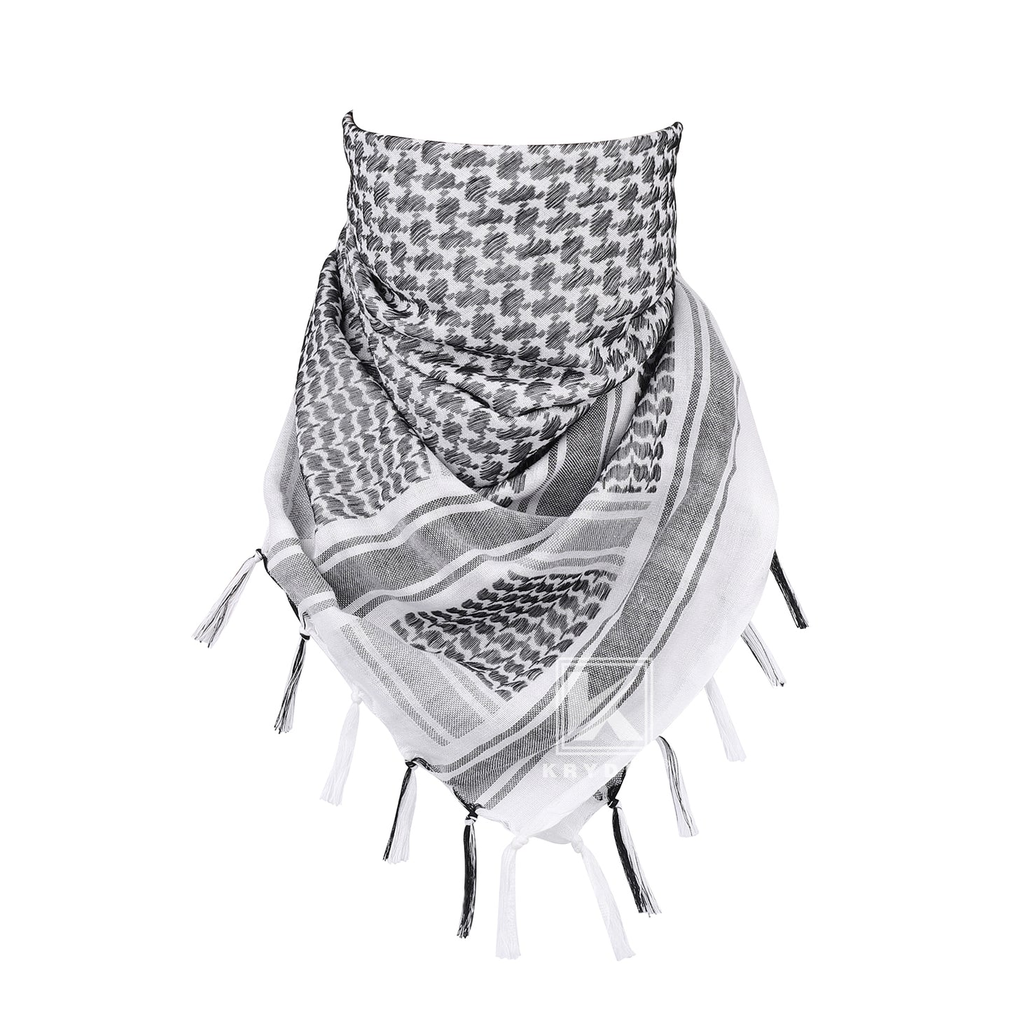 Krydex Tactical Scarf Headwrap Facecover Cotton Shemagh Breathable Balaclava Face Mask Neck Gaiter 43” x 43”