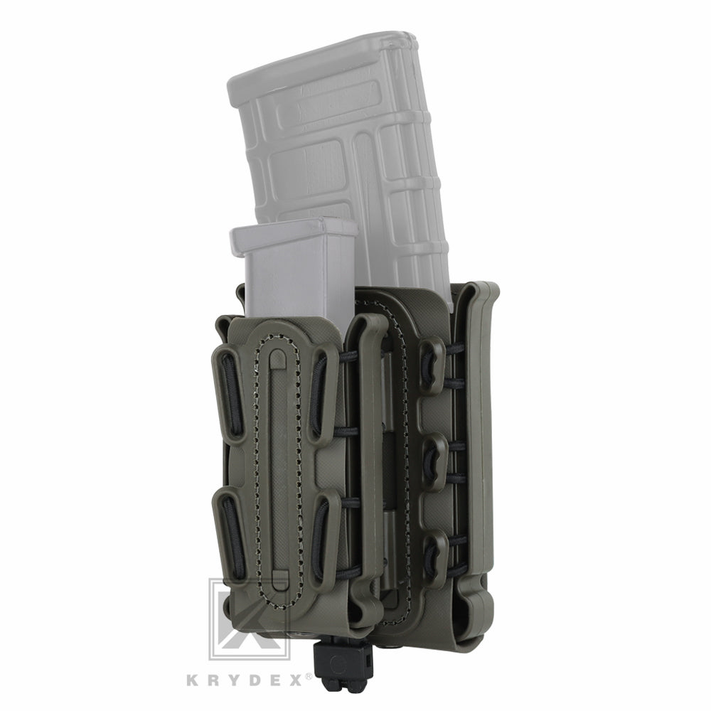 KRYDEX Soft Shell Magazine Pouch for 5.56mm 7.62mm & 9mm Pistol Mag Molle Clip
