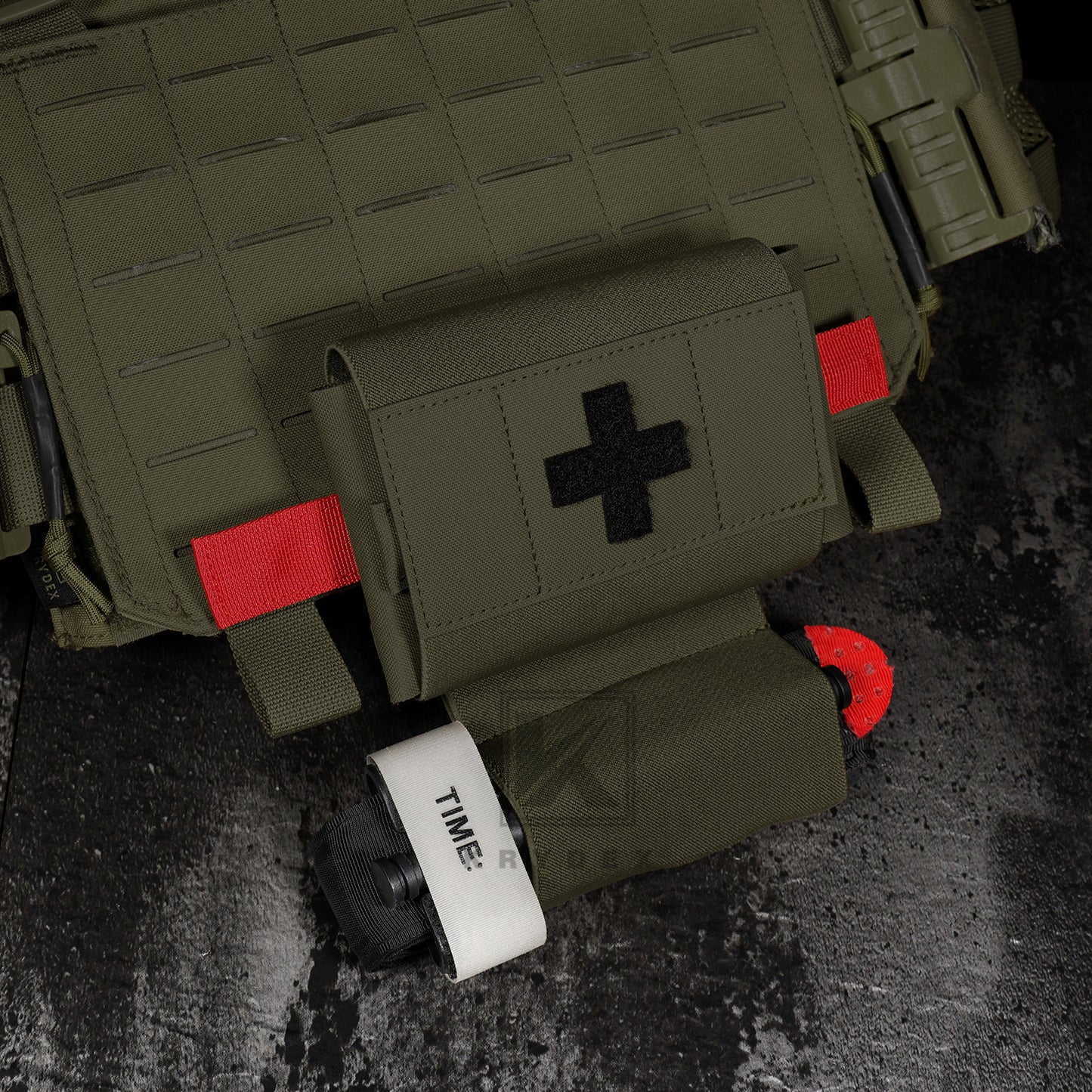 Krydex Tactical Micro Trauma Pouch MED IFAK Kit First Aid Insert Medical Holder Removable Tourniquet Holder MOLLE & Belt Compatible