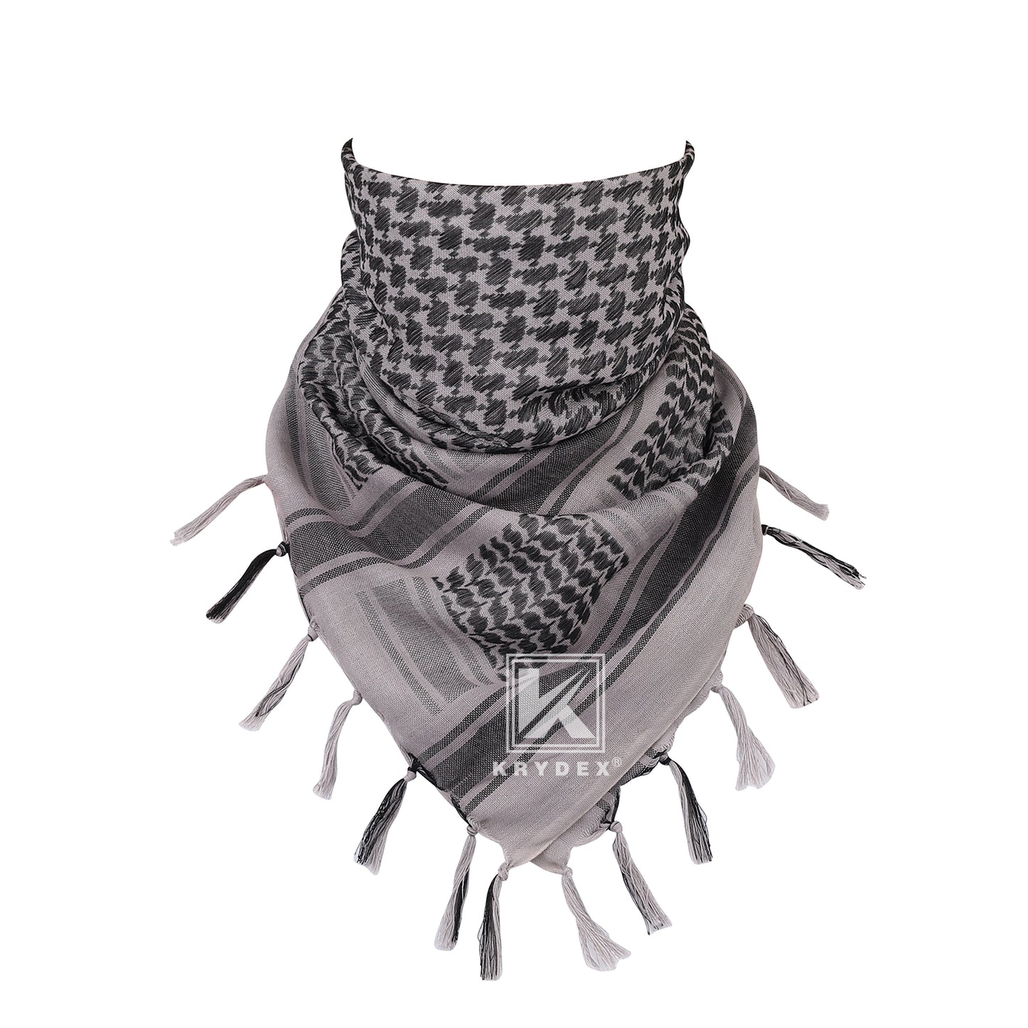 Krydex Tactical Scarf Headwrap Facecover Cotton Shemagh Breathable Balaclava Face Mask Neck Gaiter 43” x 43”