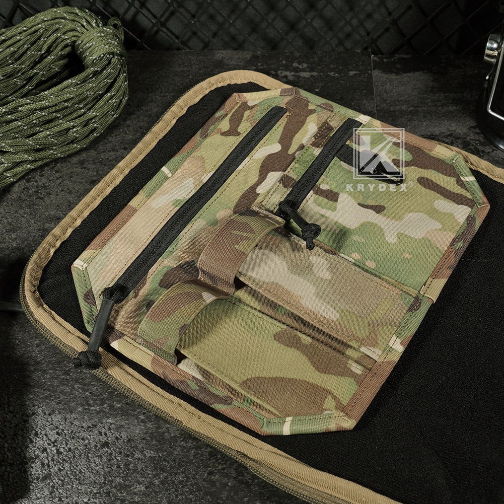 Krydex Tactical Hook Backed Organizer Panel Admin Insert EDC Pouch for Backpack Range Bag Accessory organizer Outdoor survival gear panel