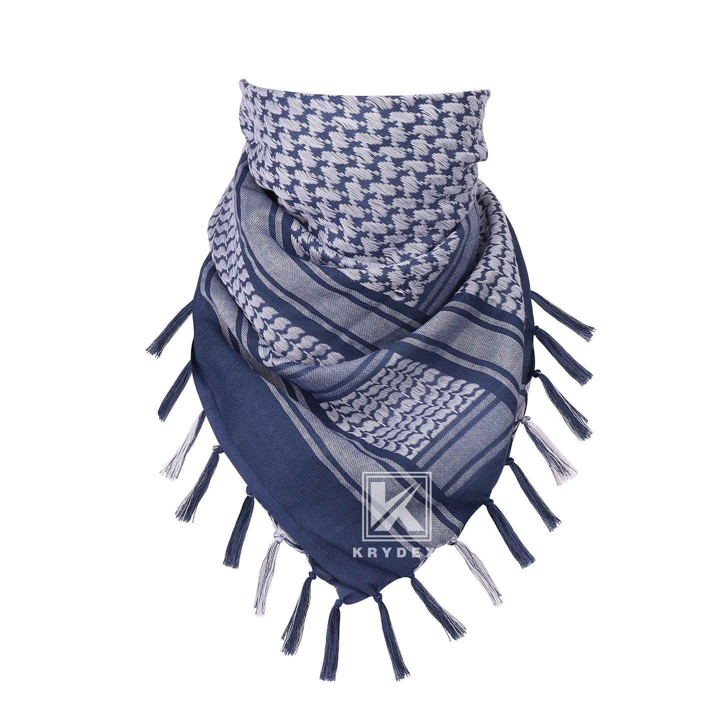 Krydex Tactical Scarf Headwrap Facecover Cotton Shemagh Breathable Balaclava Face Mask Neck Gaiter 43” x 43”