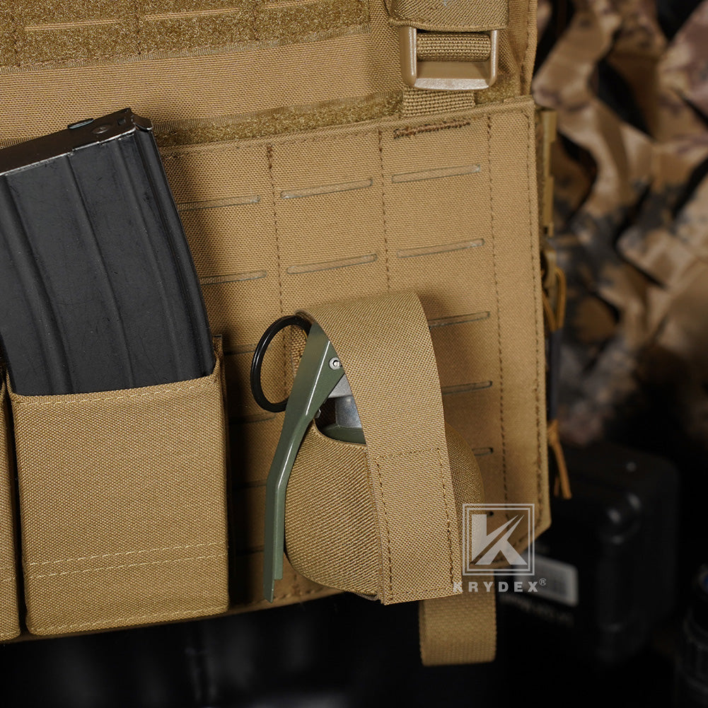 Krydex Tactical Elastic Frag Grenade Pouch MOLLE PALS & Belt system