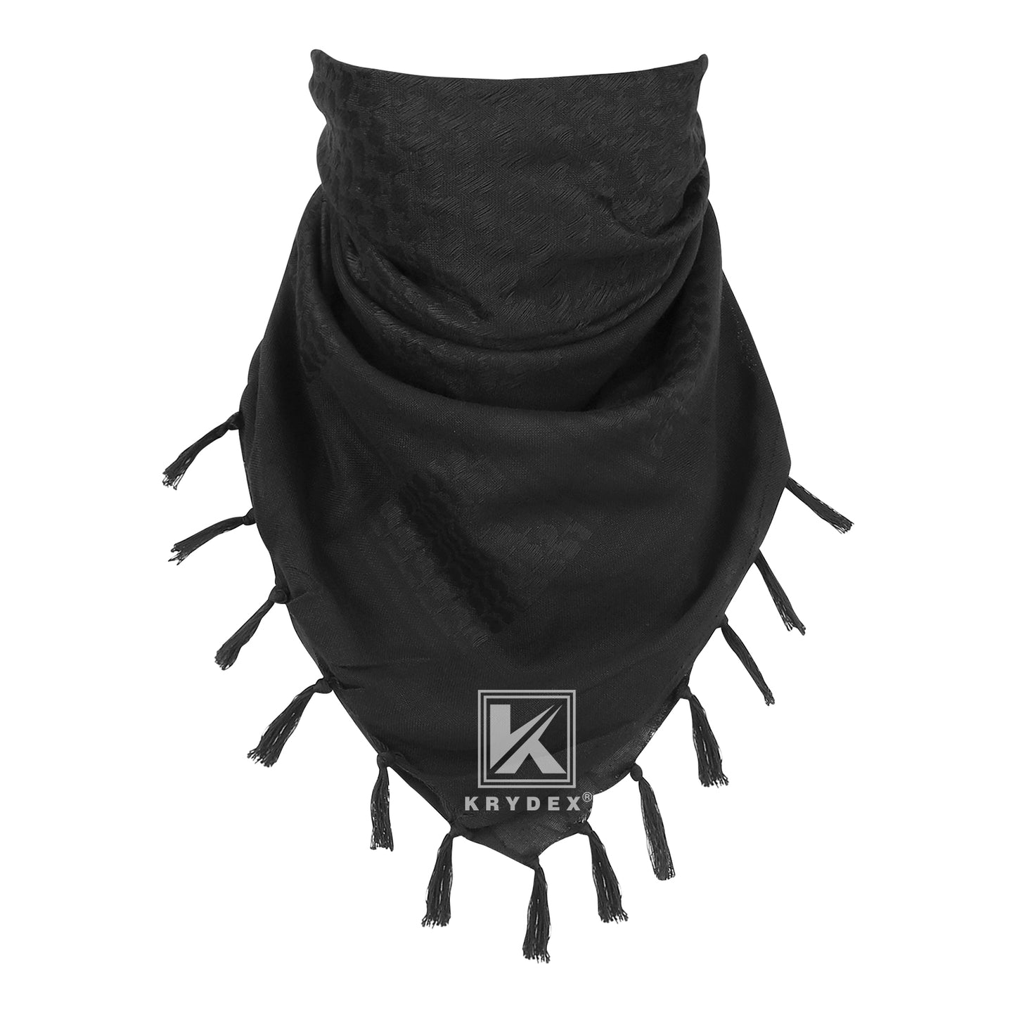 Krydex Tactical Scarf Headwrap Facecover Cotton Shemagh Breathable Balaclava Face Mask Neck Gaiter 43” x 43”