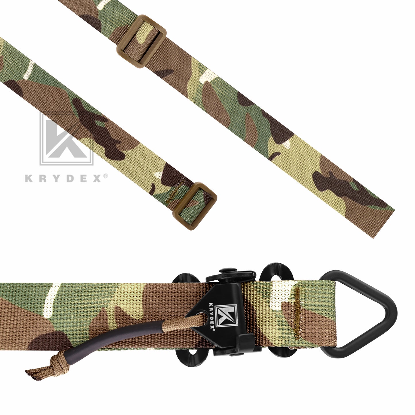 KRYDEX Tactical Rifle Single Point Sling Padded Modular Sub Gun Shoulder Strap Slingster Rapid Adjust