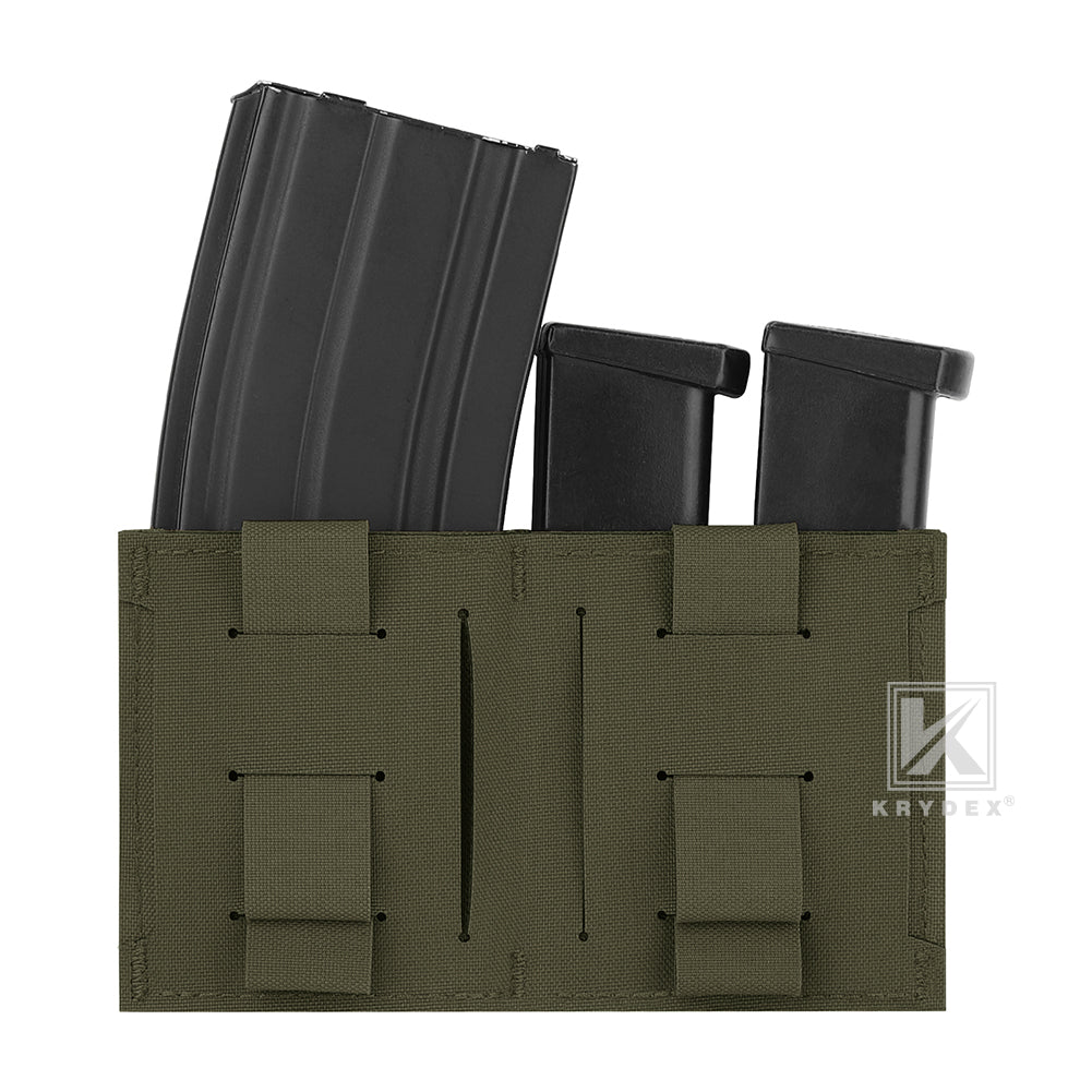 Krydex Tactical Double 9mm & 5.56 Magazine Pouch Mag Holder Duty Belt & Molle Compatible