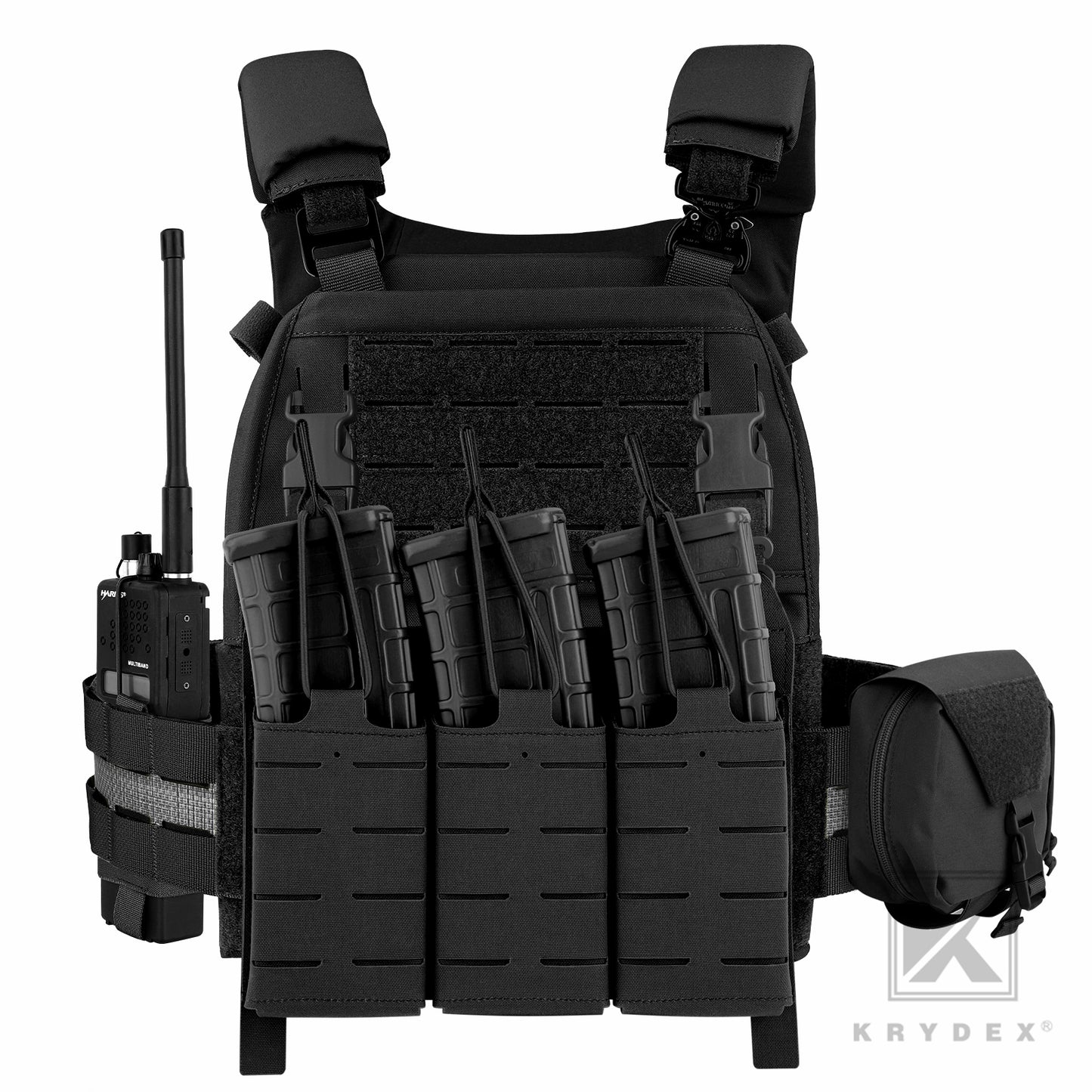 Krydex Tactical KTAR Front Flap 5.56 Triple Magazine Pouch for Tactical Vest Plate Carrier