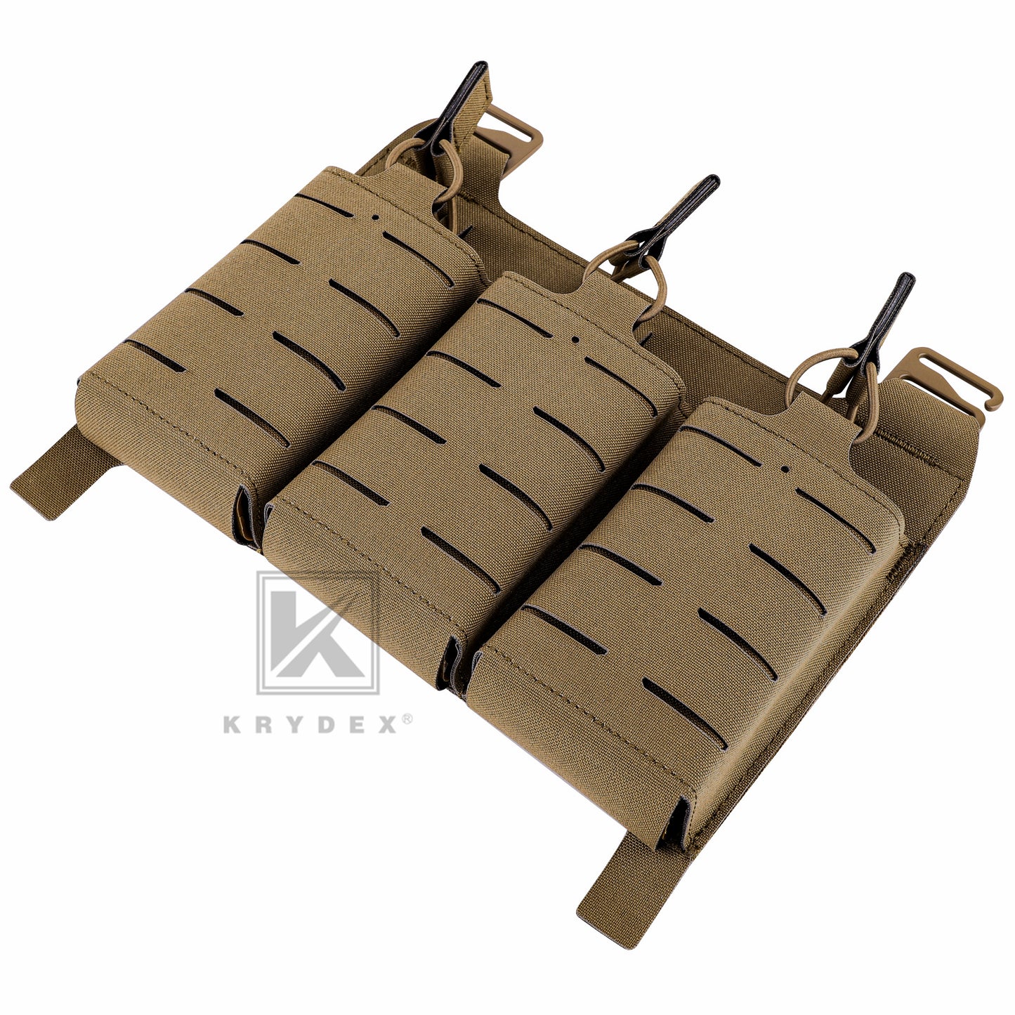 Krydex Tactical KTAR Front Flap 5.56 Triple Magazine Pouch for Tactical Vest Plate Carrier