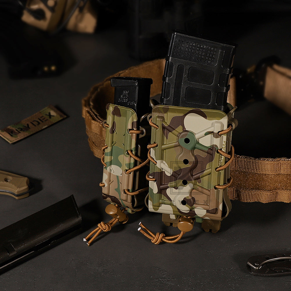 KRYDEX Tactical 5.56 7.62 Mag Pouch MOLLE Magazine Holster Carrier Hard Shell