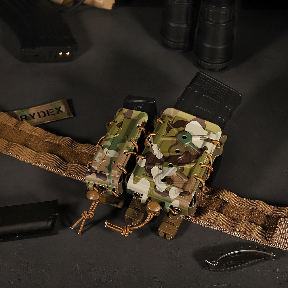 KRYDEX Tactical 5.56 7.62 Mag Pouch MOLLE Magazine Holster Carrier Hard Shell