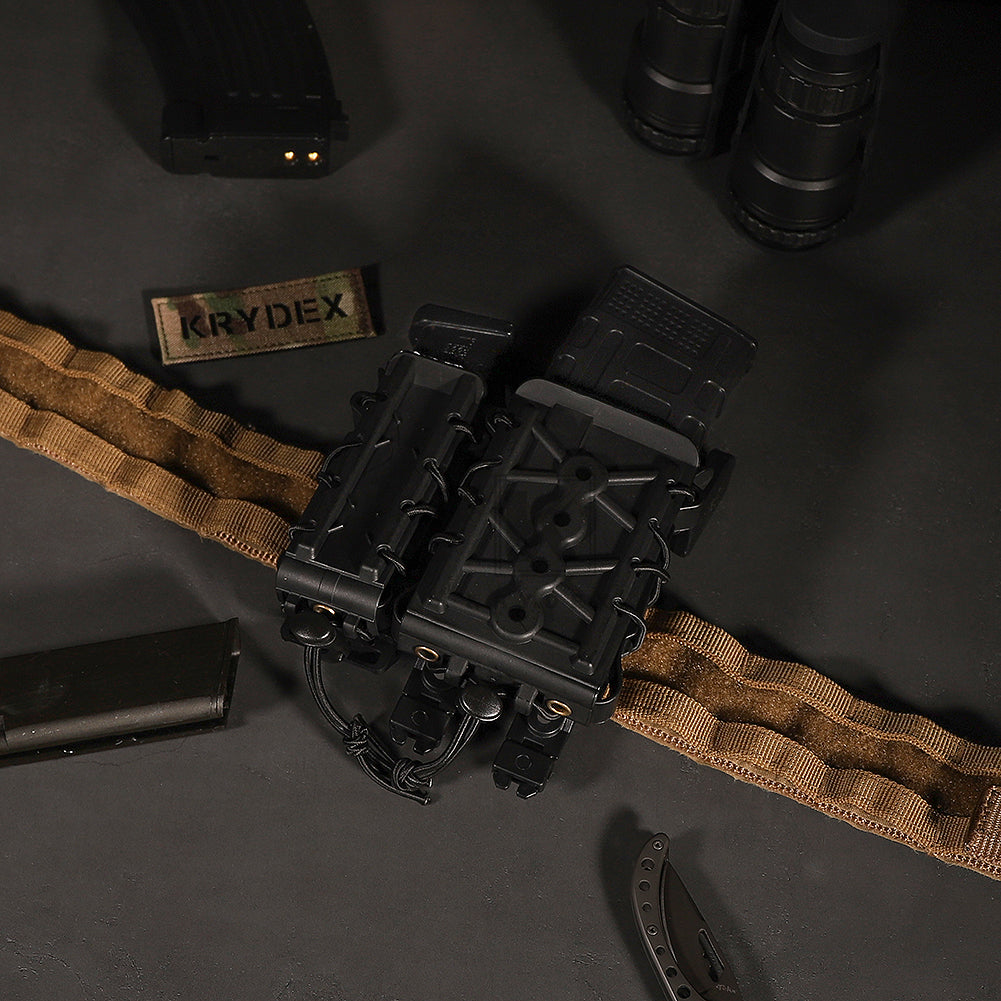 KRYDEX Tactical 5.56 7.62 Mag Pouch MOLLE Magazine Holster Carrier Hard Shell