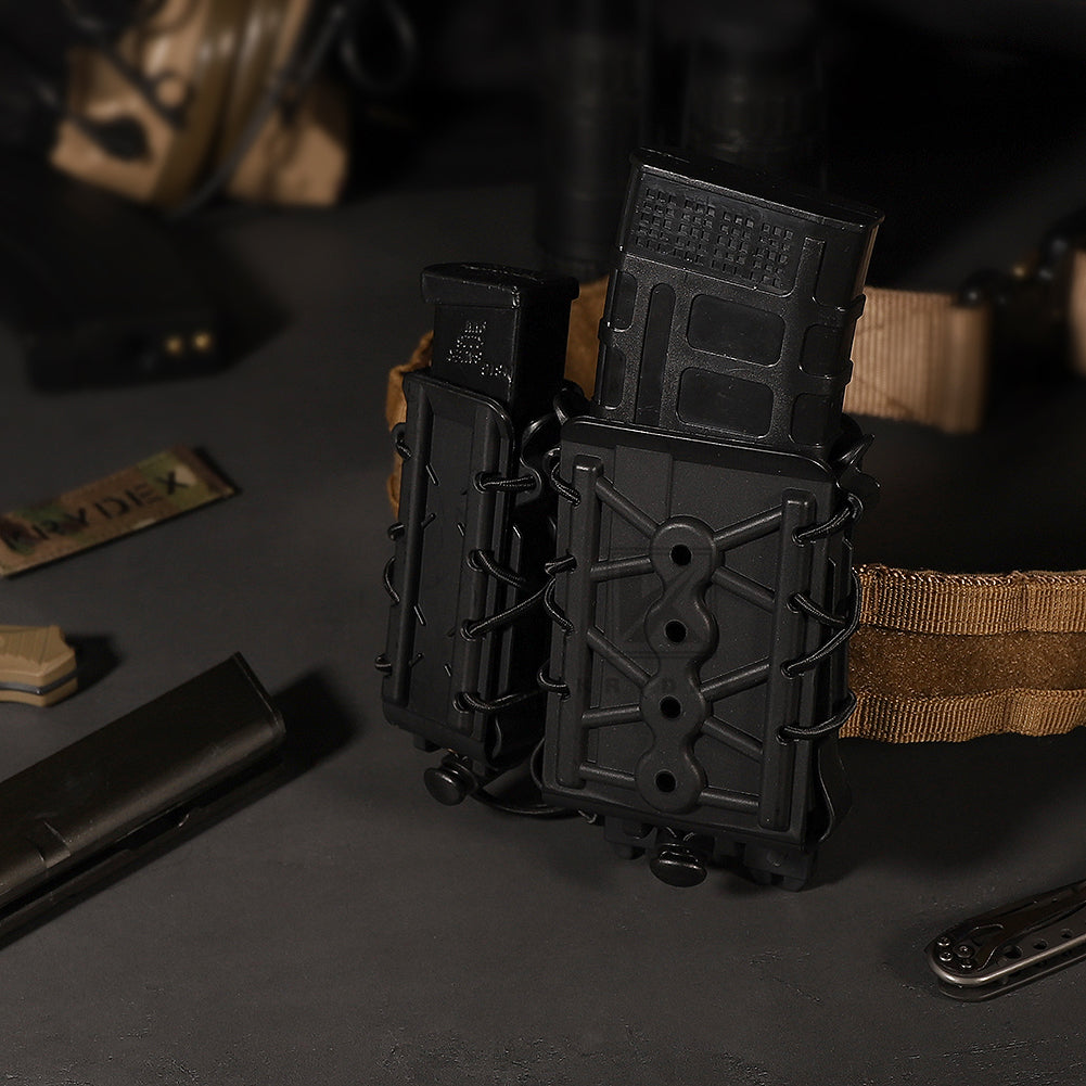 KRYDEX Tactical 5.56 7.62 Mag Pouch MOLLE Magazine Holster Carrier Hard Shell