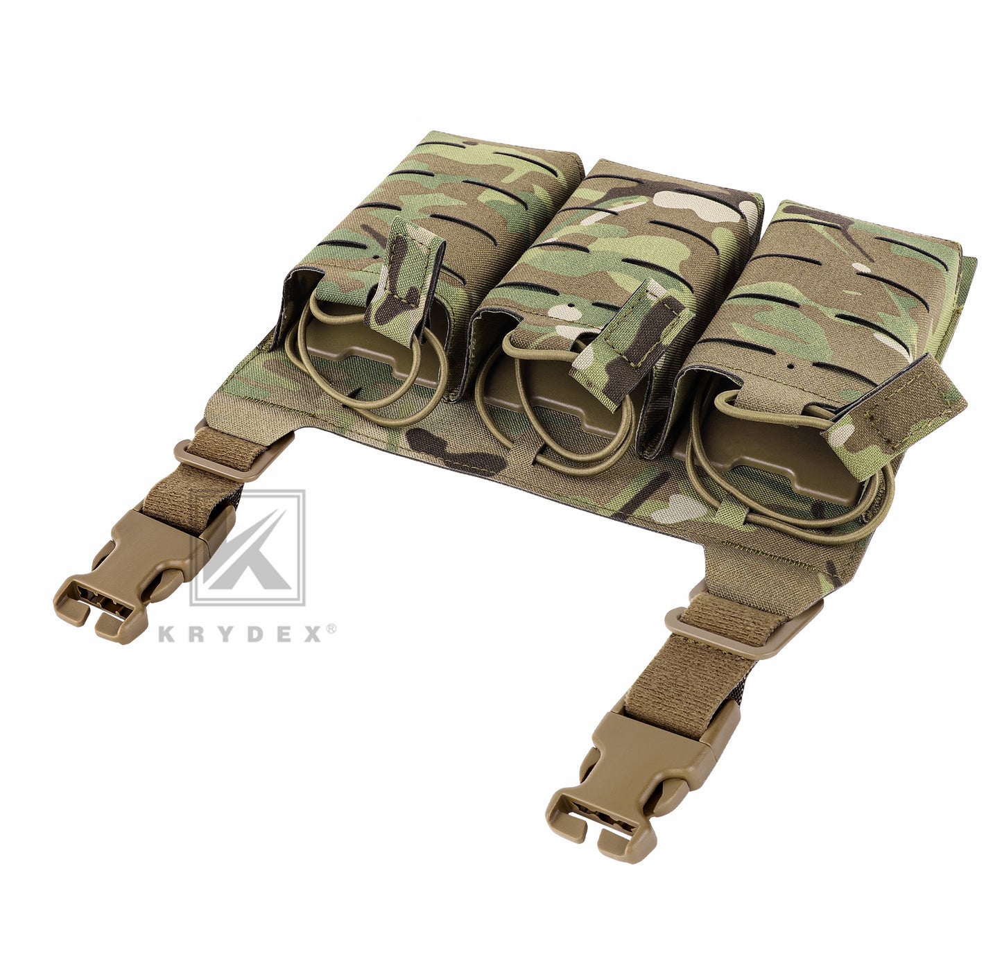 Krydex Tactical KTAR Front Flap 5.56 Triple Magazine Pouch for Tactical Vest Plate Carrier