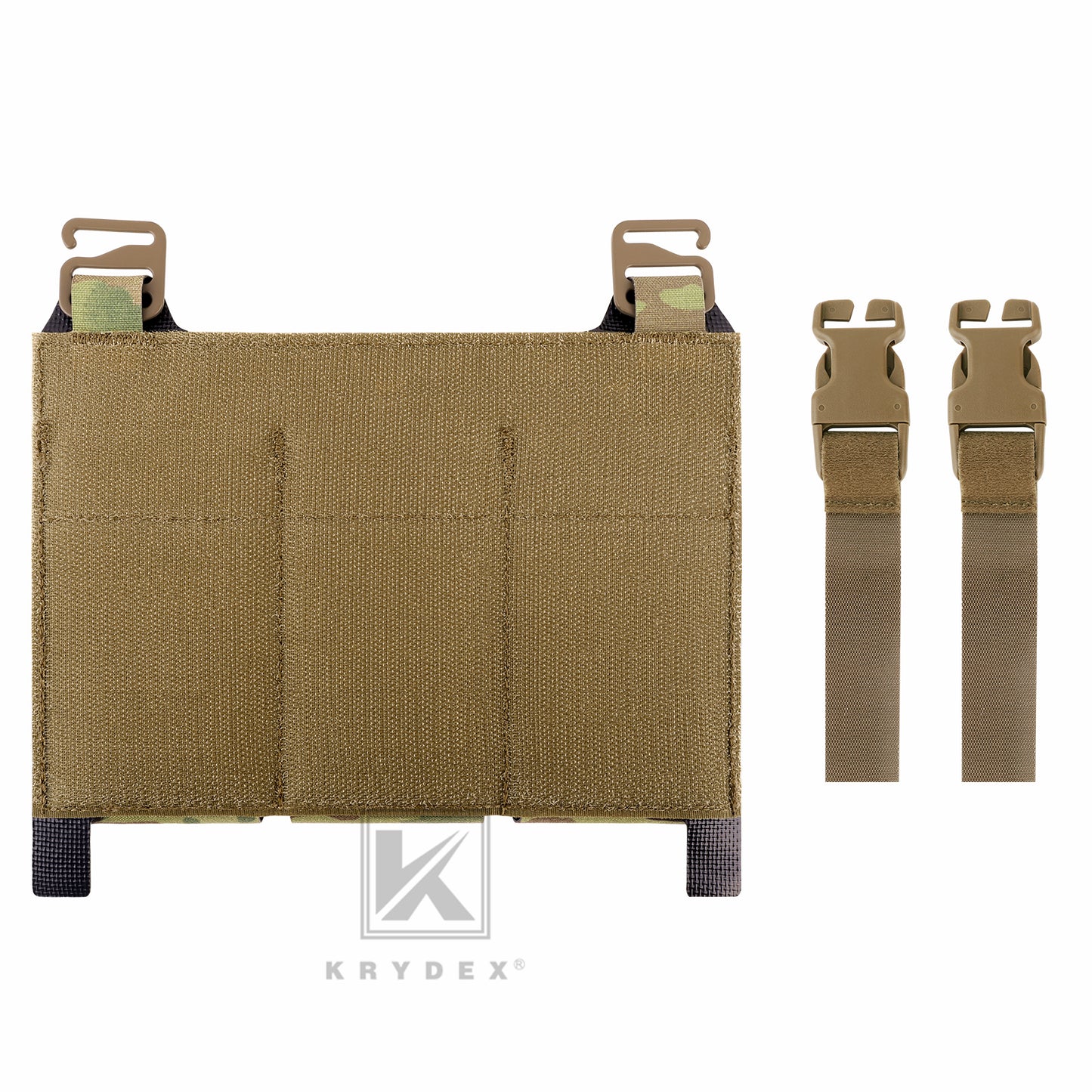 Krydex Tactical KTAR Front Flap 5.56 Triple Magazine Pouch for Tactical Vest Plate Carrier