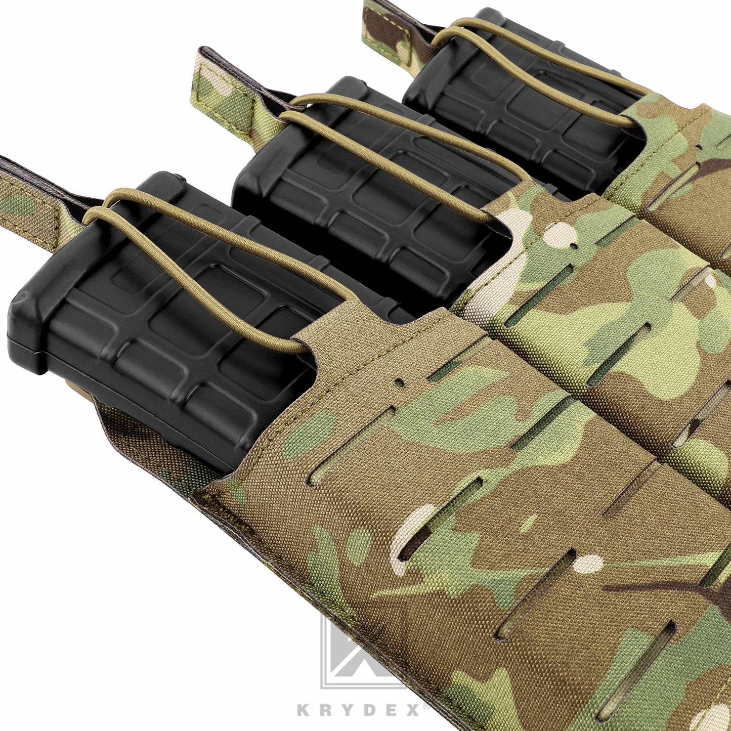 Krydex Tactical KTAR Front Flap 5.56 Triple Magazine Pouch for Tactical Vest Plate Carrier