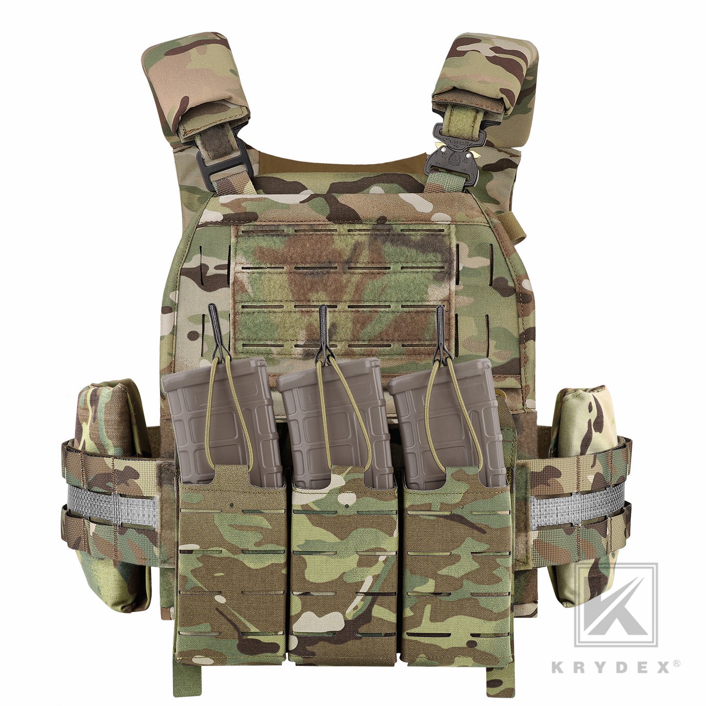 Krydex Tactical KTAR Front Flap 5.56 Triple Magazine Pouch for Tactical Vest Plate Carrier