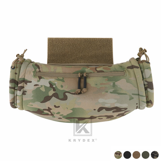 Krydex Tactical Soft Shell Hand Warmer Muff Sherpa Fleece Lined Muffler Water-Resist Vest Drop Hanger Warmer Pouch Outdoor Winter Hunting Field Survival