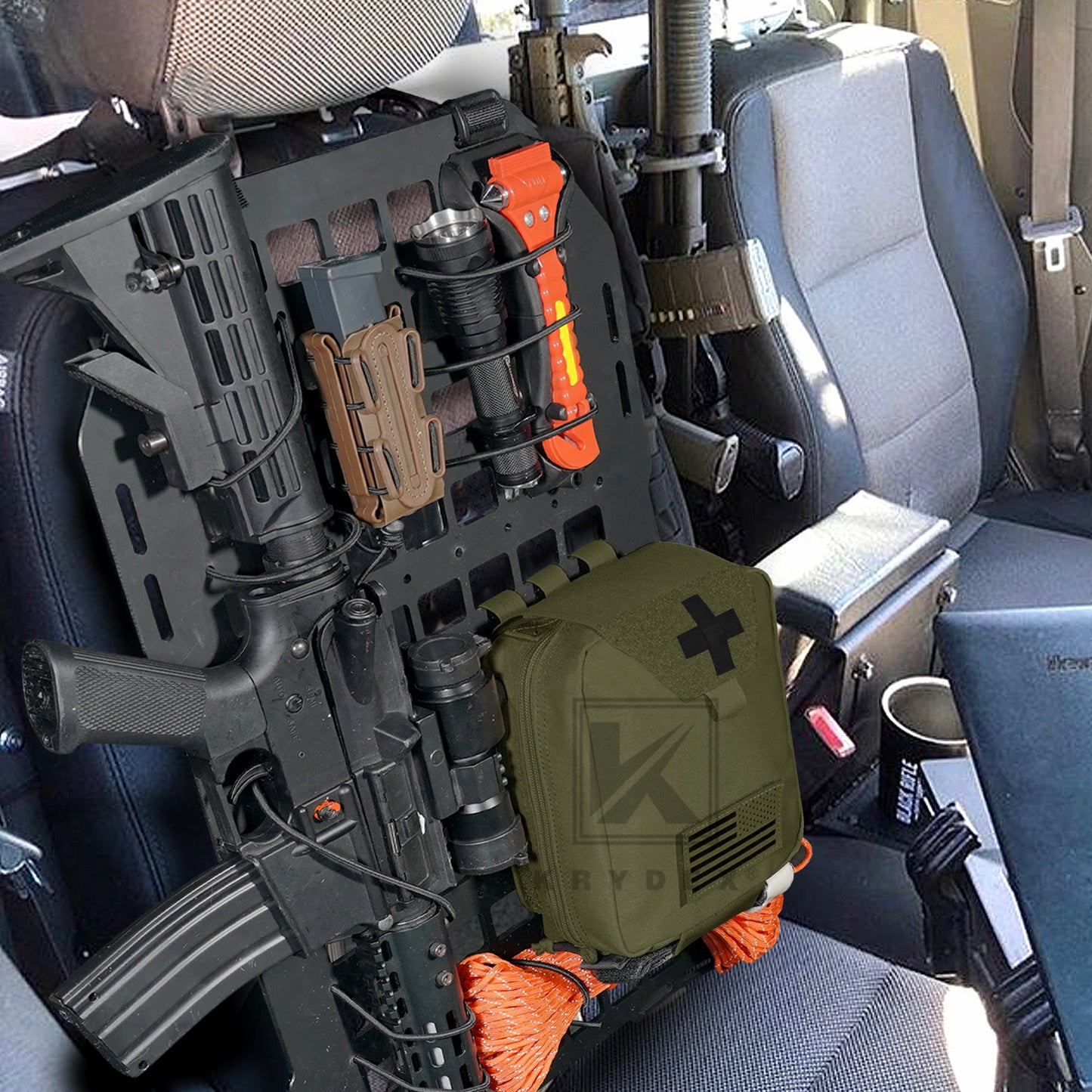 Krydex Tactical Large Rip Away Medic Pouch Quick Release MOLLE Outdoor Emergency First Aid Kit Bag Trauma IFAK Medical Pack