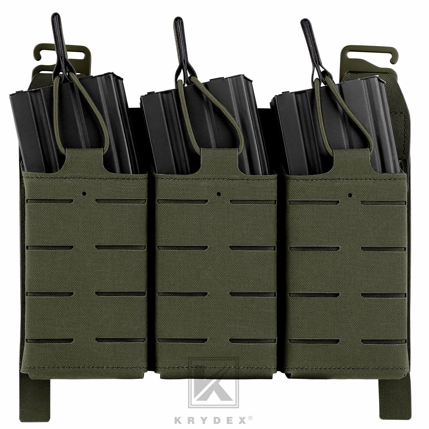 Krydex Tactical KTAR Front Flap 5.56 Triple Magazine Pouch for Tactical Vest Plate Carrier