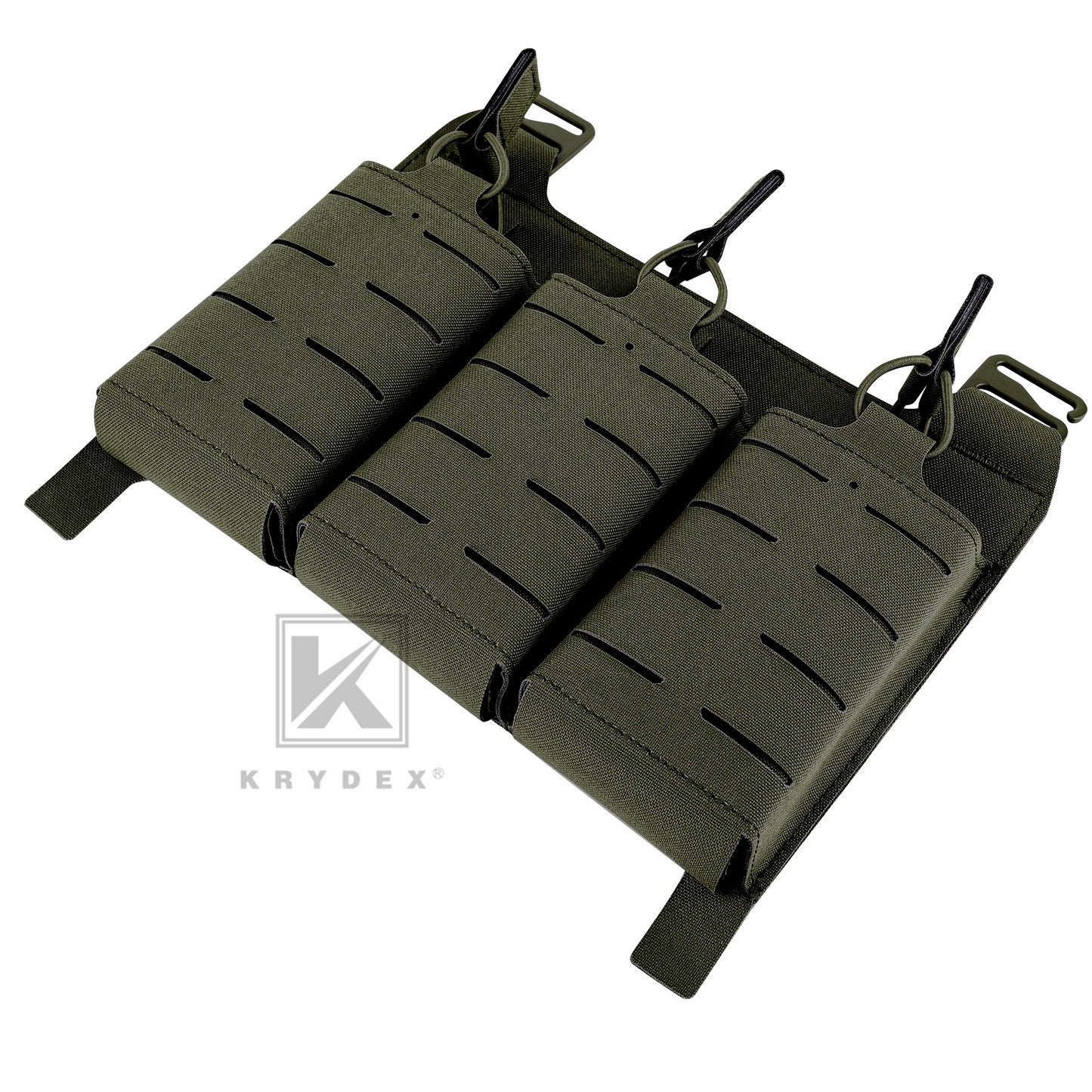 Krydex Tactical KTAR Front Flap 5.56 Triple Magazine Pouch for Tactical Vest Plate Carrier