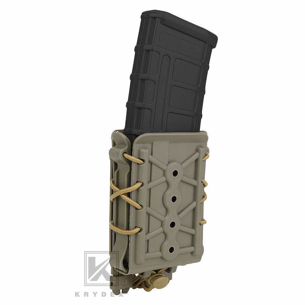 KRYDEX Tactical 5.56 7.62 Mag Pouch MOLLE Magazine Holster Carrier Hard Shell