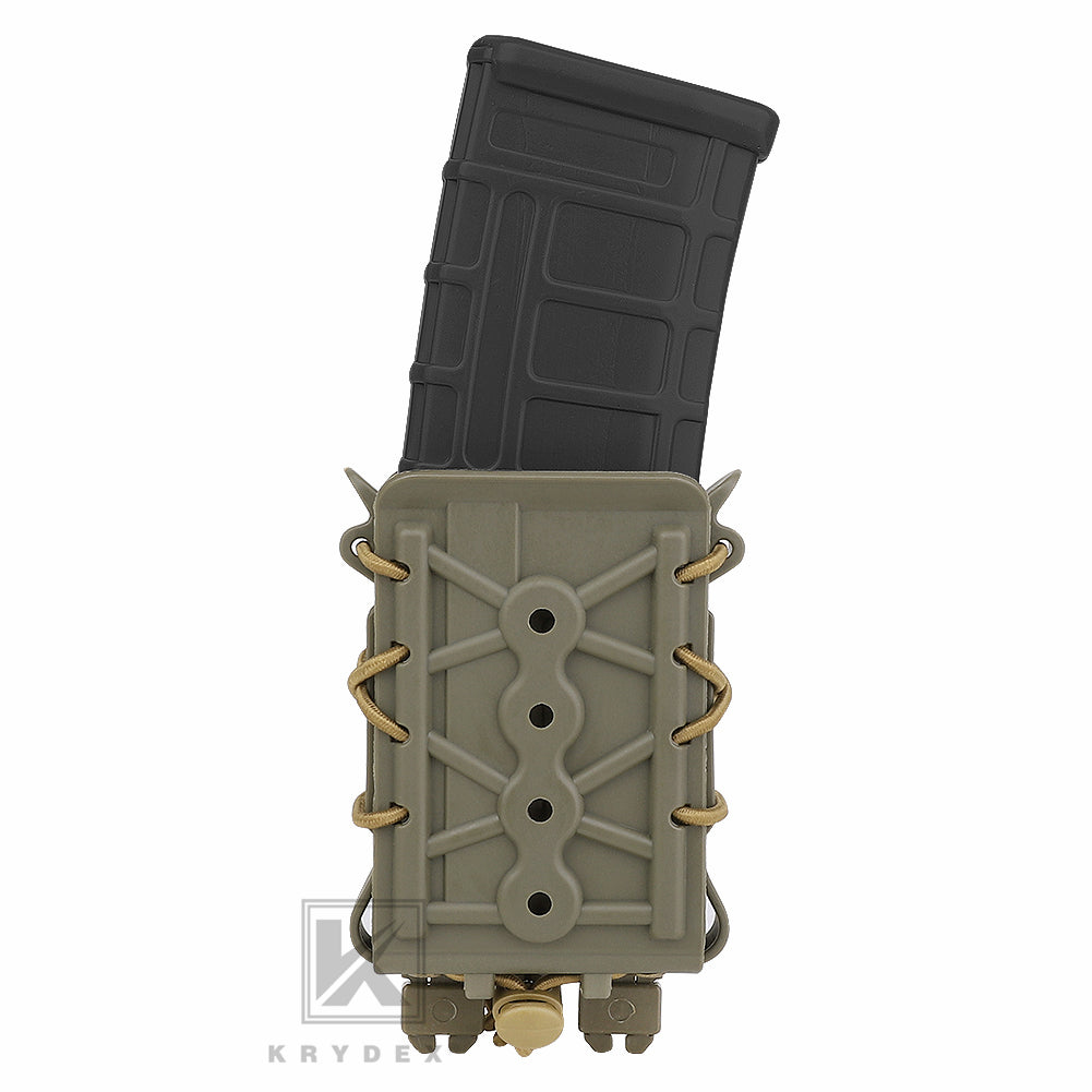 KRYDEX Tactical 5.56 7.62 Mag Pouch MOLLE Magazine Holster Carrier Hard Shell