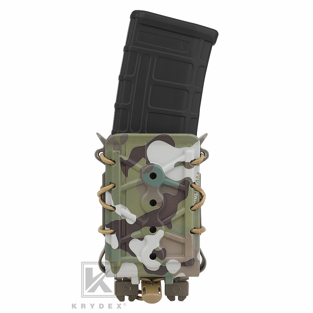 KRYDEX Tactical 5.56 7.62 Mag Pouch MOLLE Magazine Holster Carrier Hard Shell