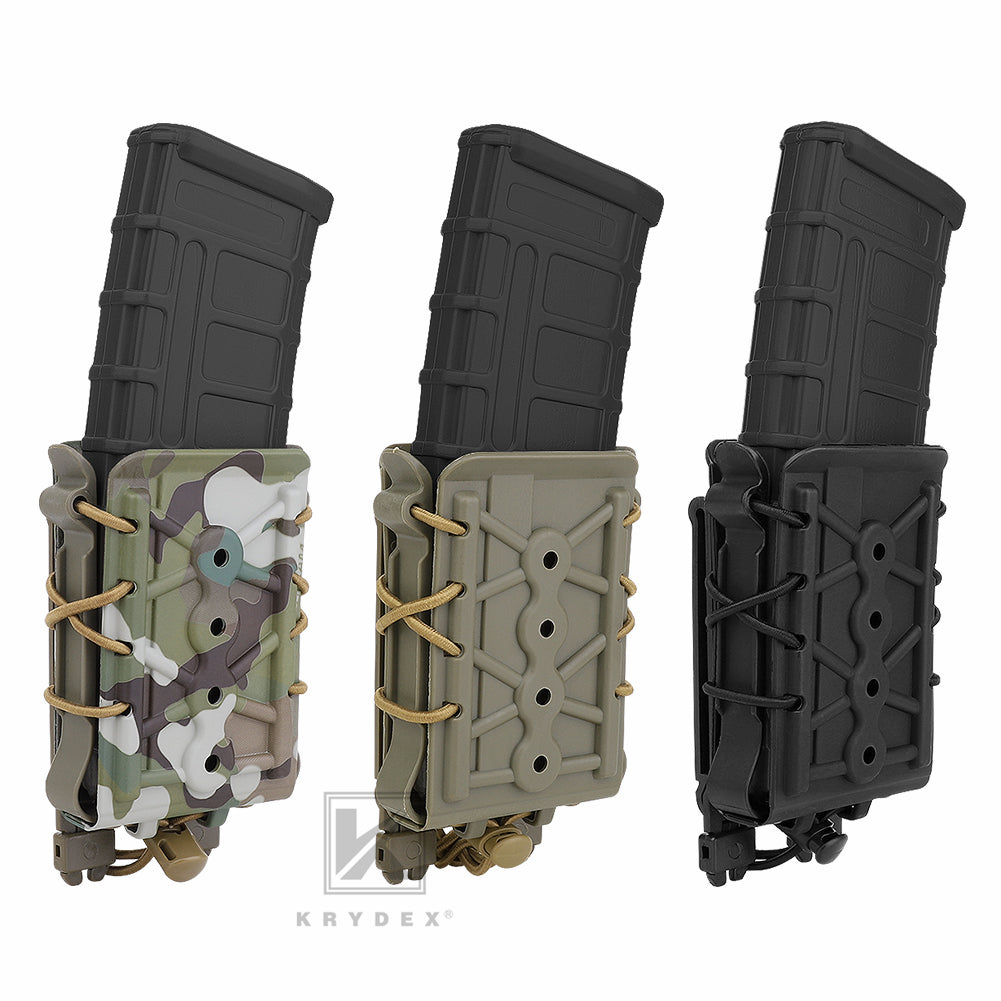 KRYDEX Tactical 5.56 7.62 Mag Pouch MOLLE Magazine Holster Carrier Hard Shell